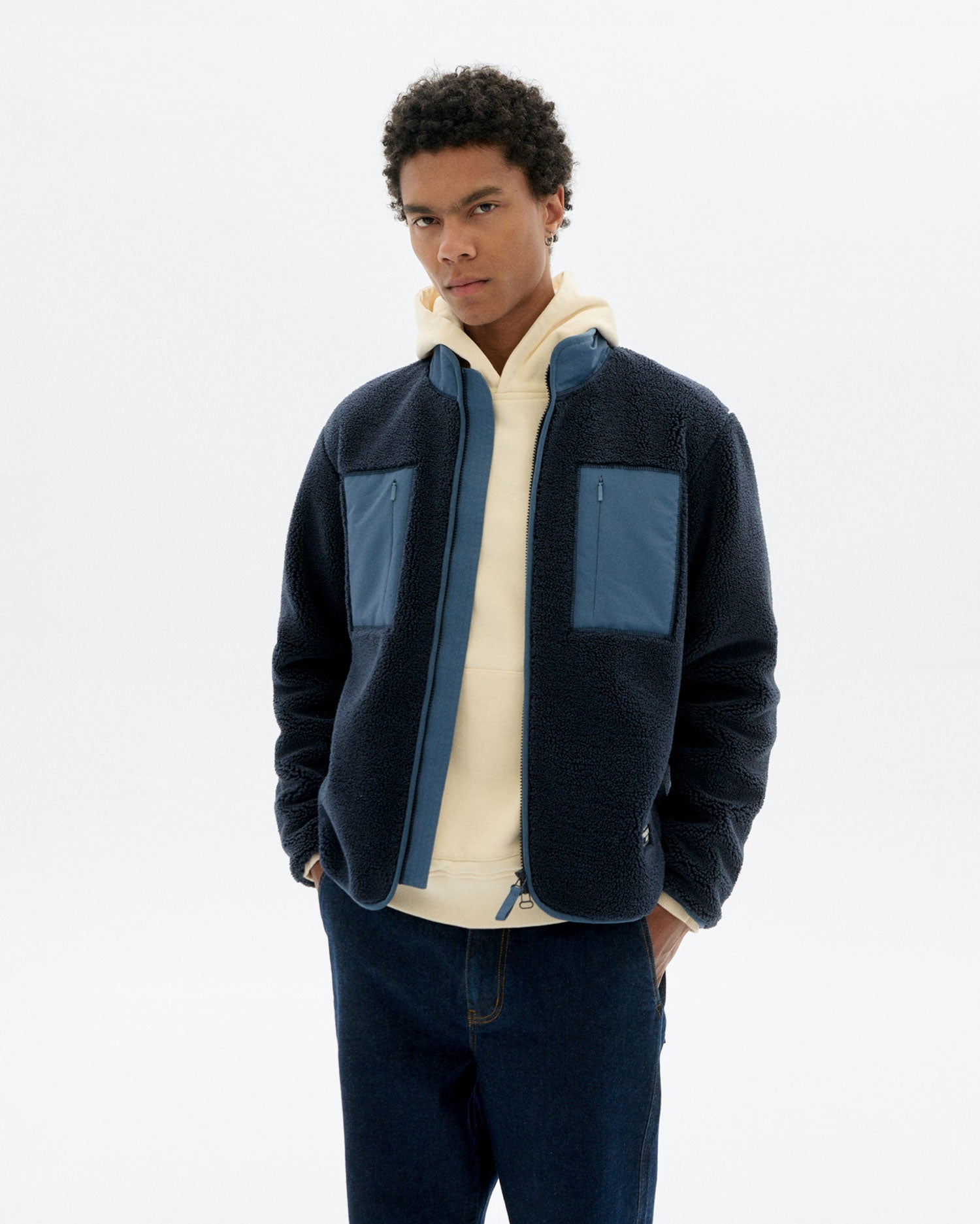 Chaqueta borreguito azul Marcus sostenible - 1