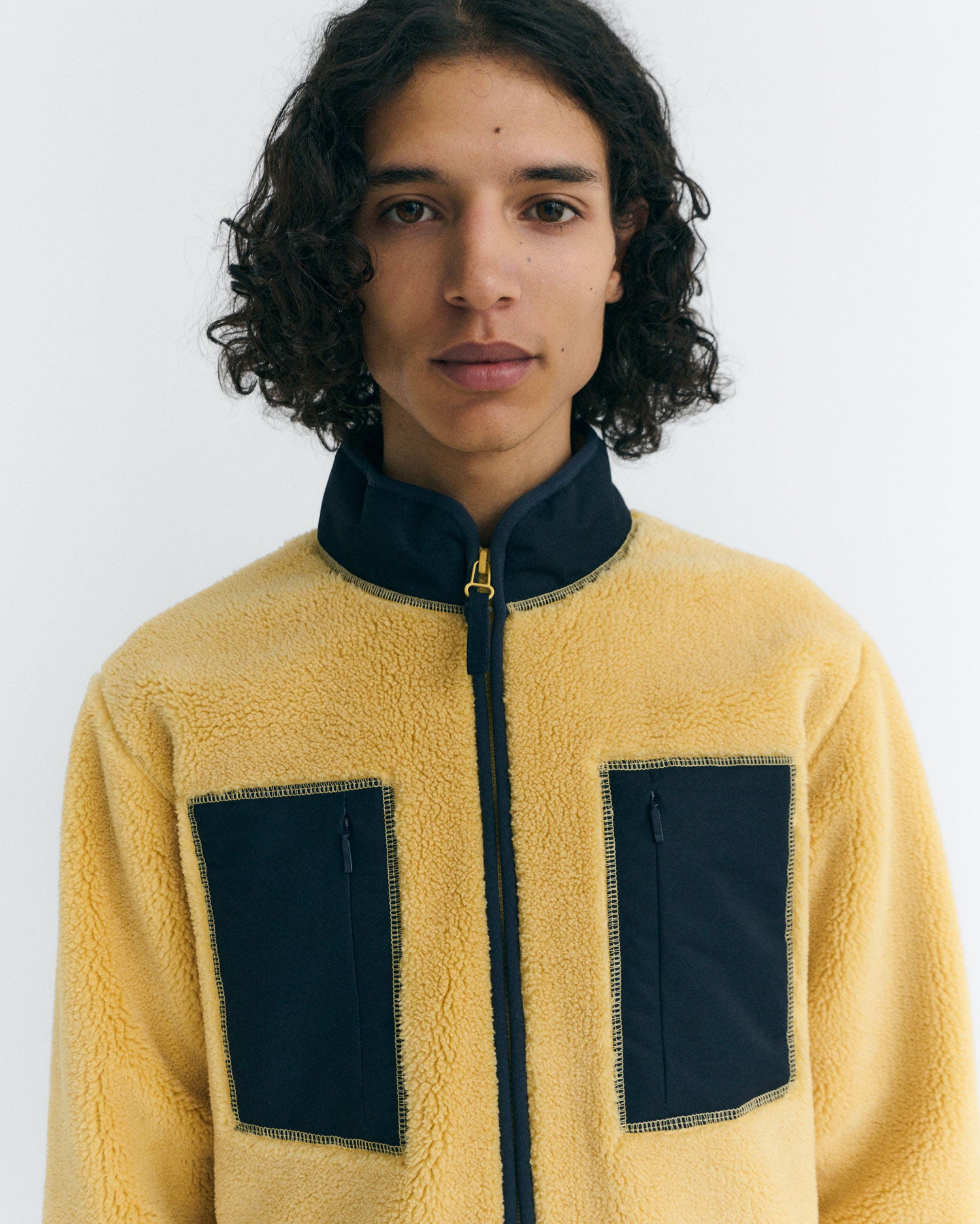 Chaqueta borreguito amarilla Marcus sostenible - 3