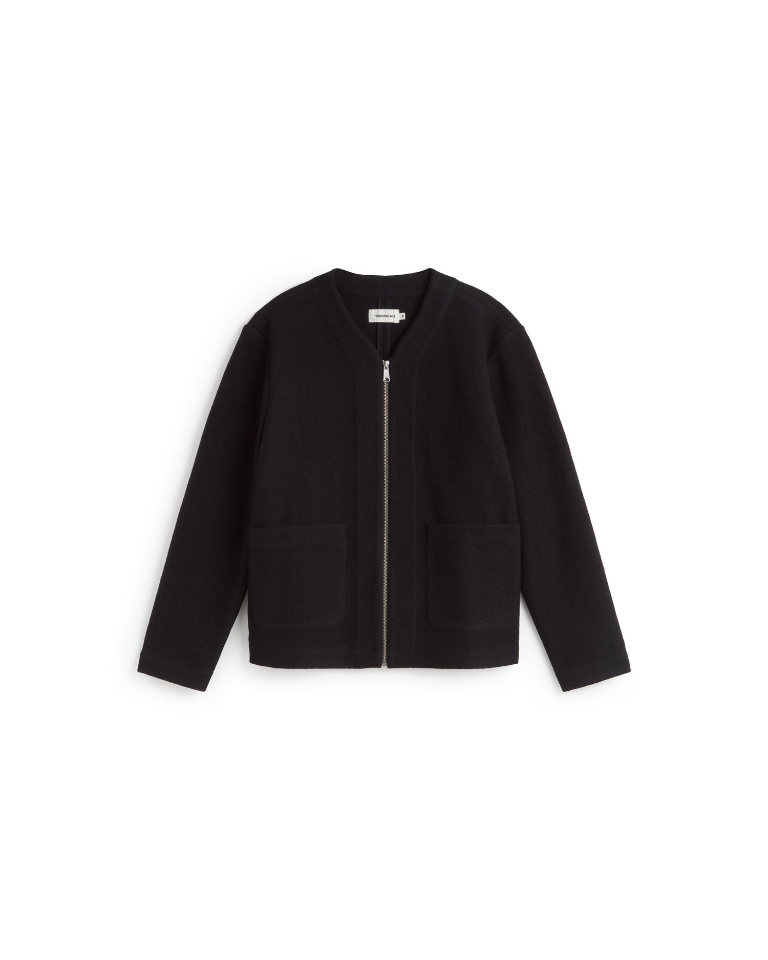 Chaqueta relaxed lana fina Greg sostenible silueta - 1