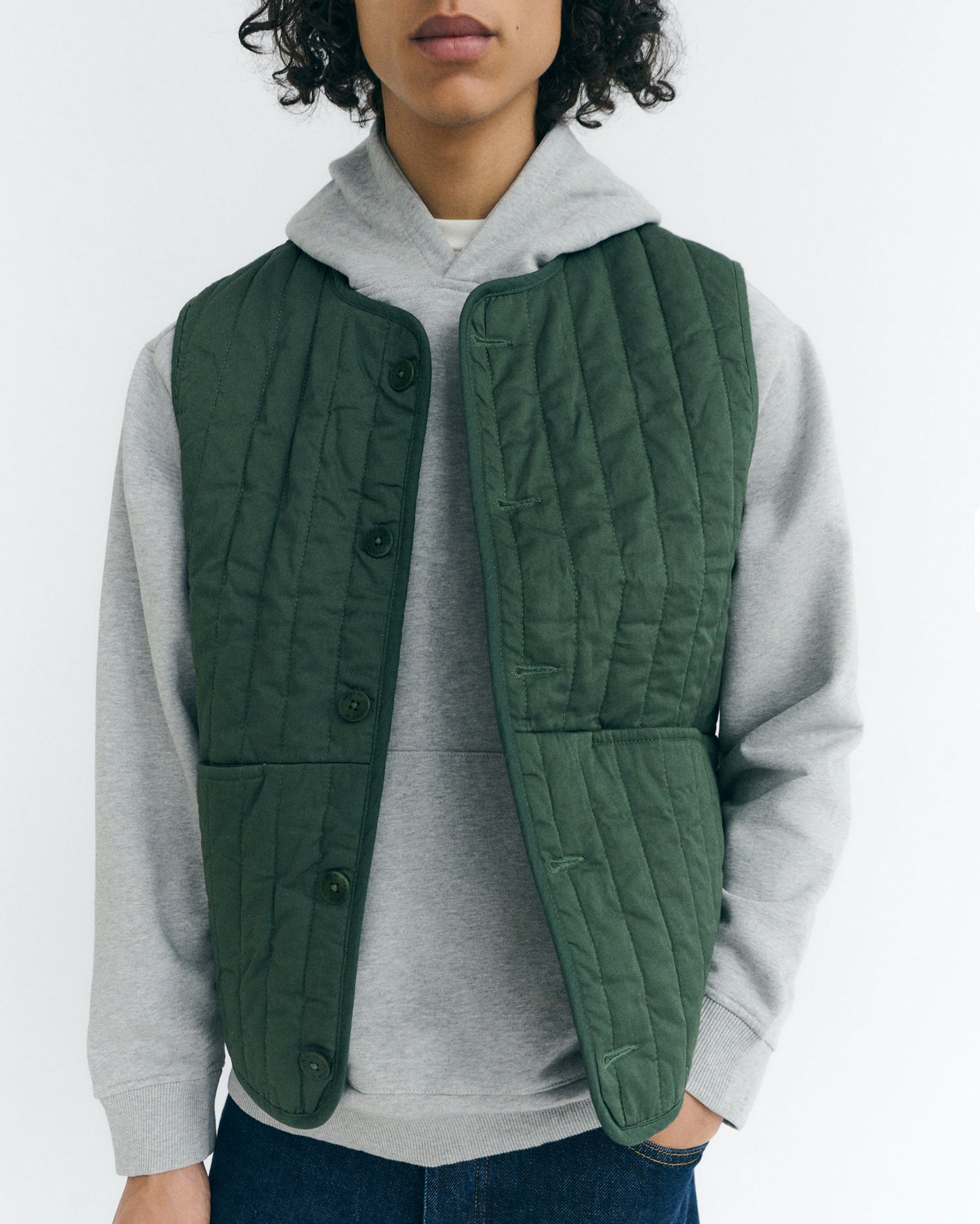 Chaleco acolchado verde Jon sostenible - 3