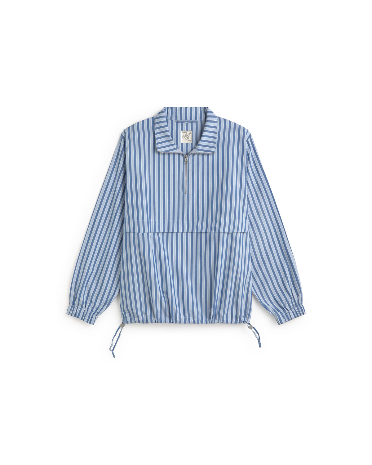 Chaqueta oversize rayas azul Reed sostenible silueta - 1