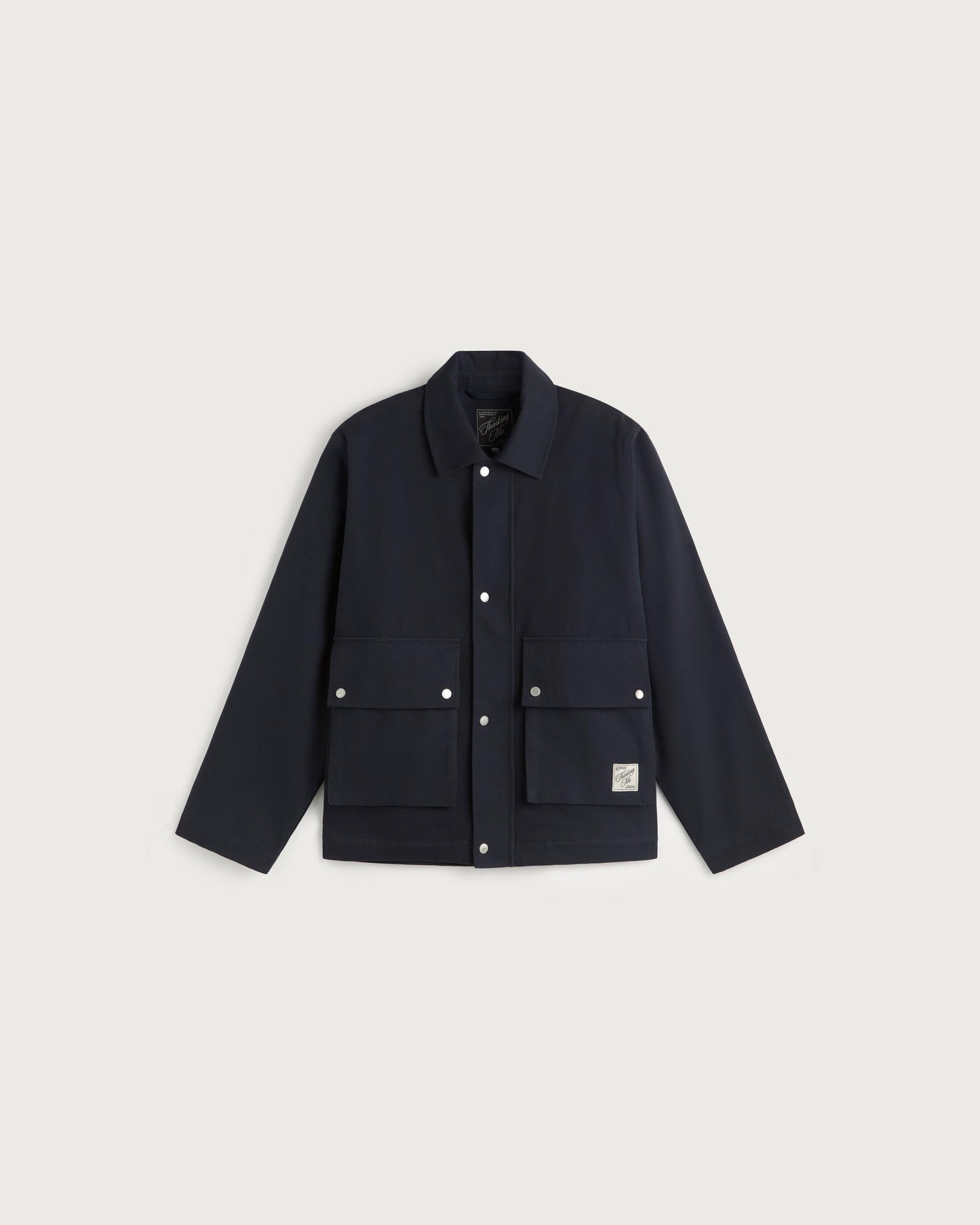 Chaqueta oversize navy Callum sostenible silueta - 1
