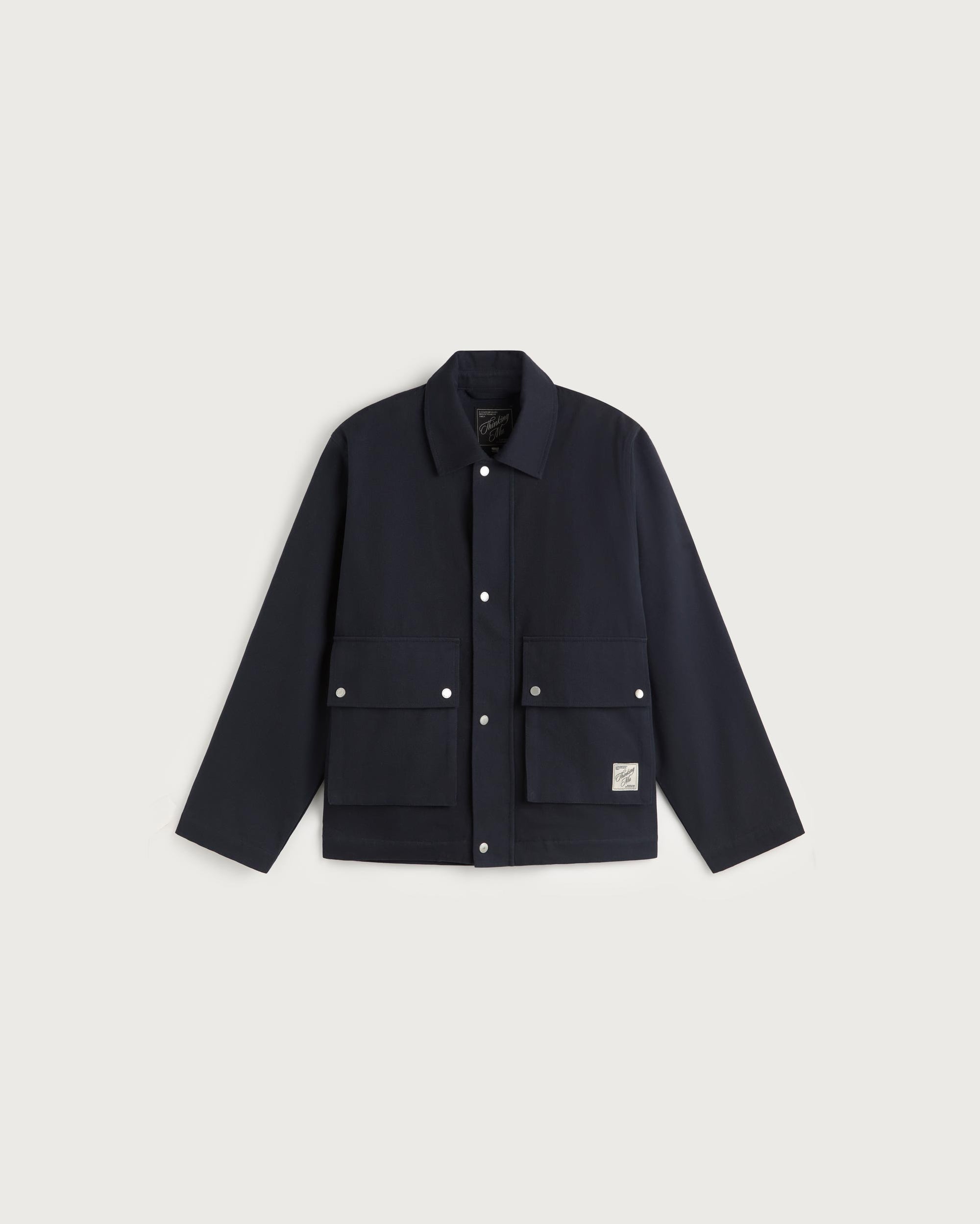Chaqueta oversize navy Callum sostenible silueta - 1
