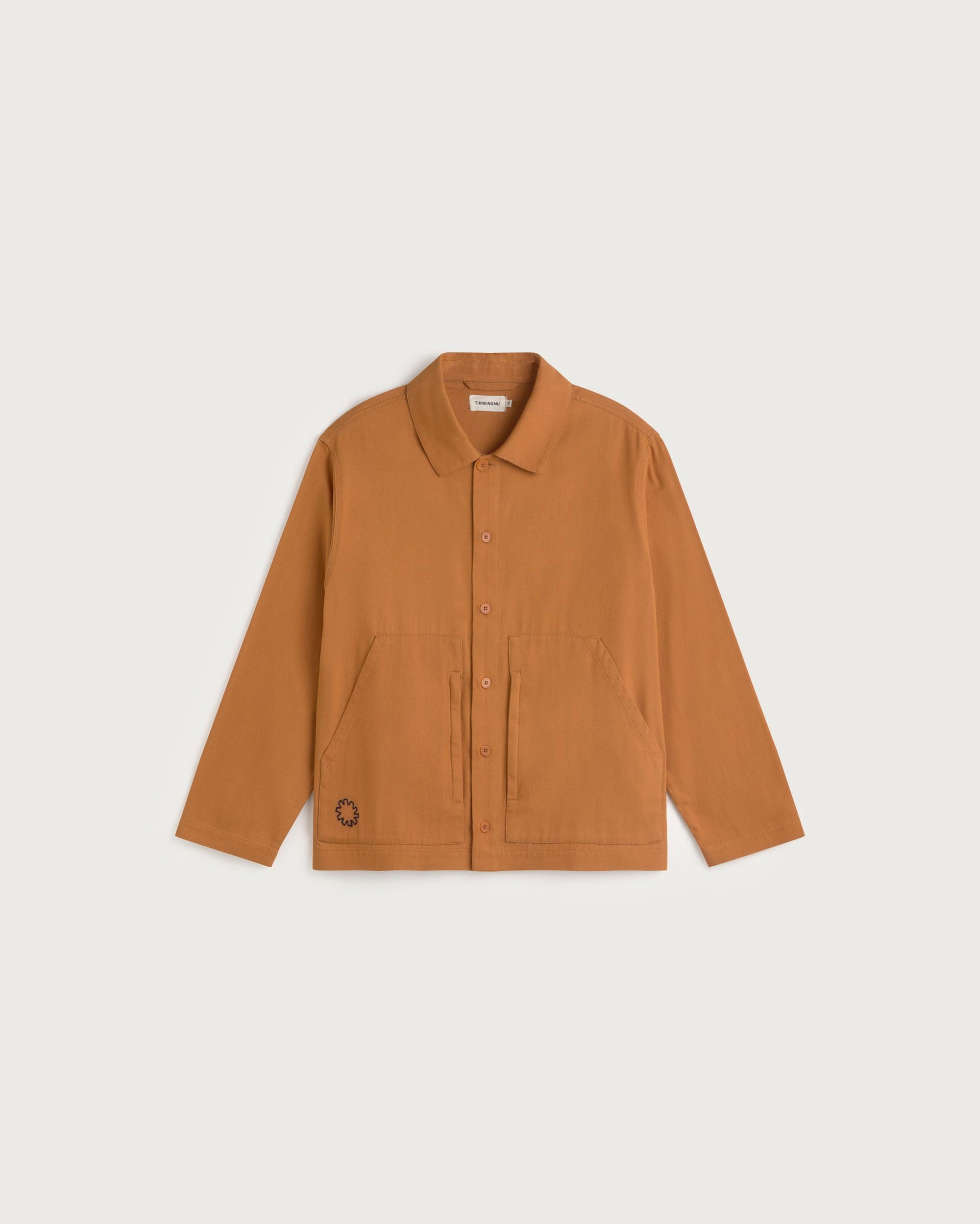 Chaqueta naranja Guille sostenible silueta - 1