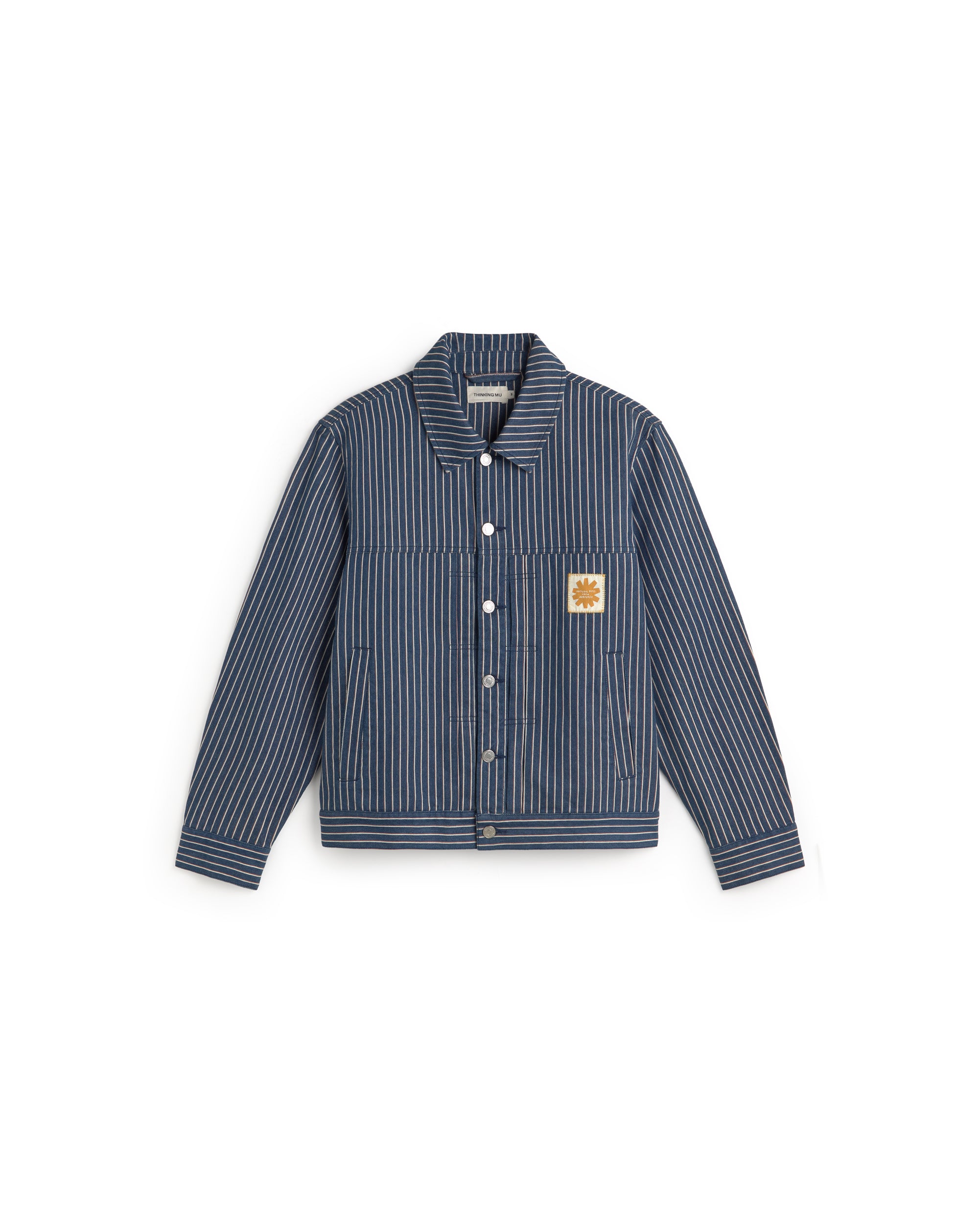 muu 新品タグ付 nowos stripe jacket Men's Jacket Boxy Stripes Natural Dye Bruno | Thinking Mu