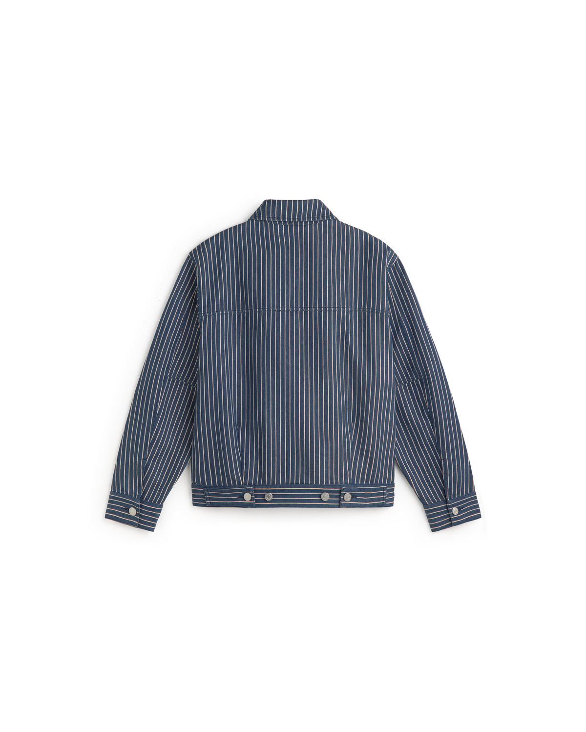 Chaqueta boxy rayas tinte natural Bruno sostenible silueta - 3