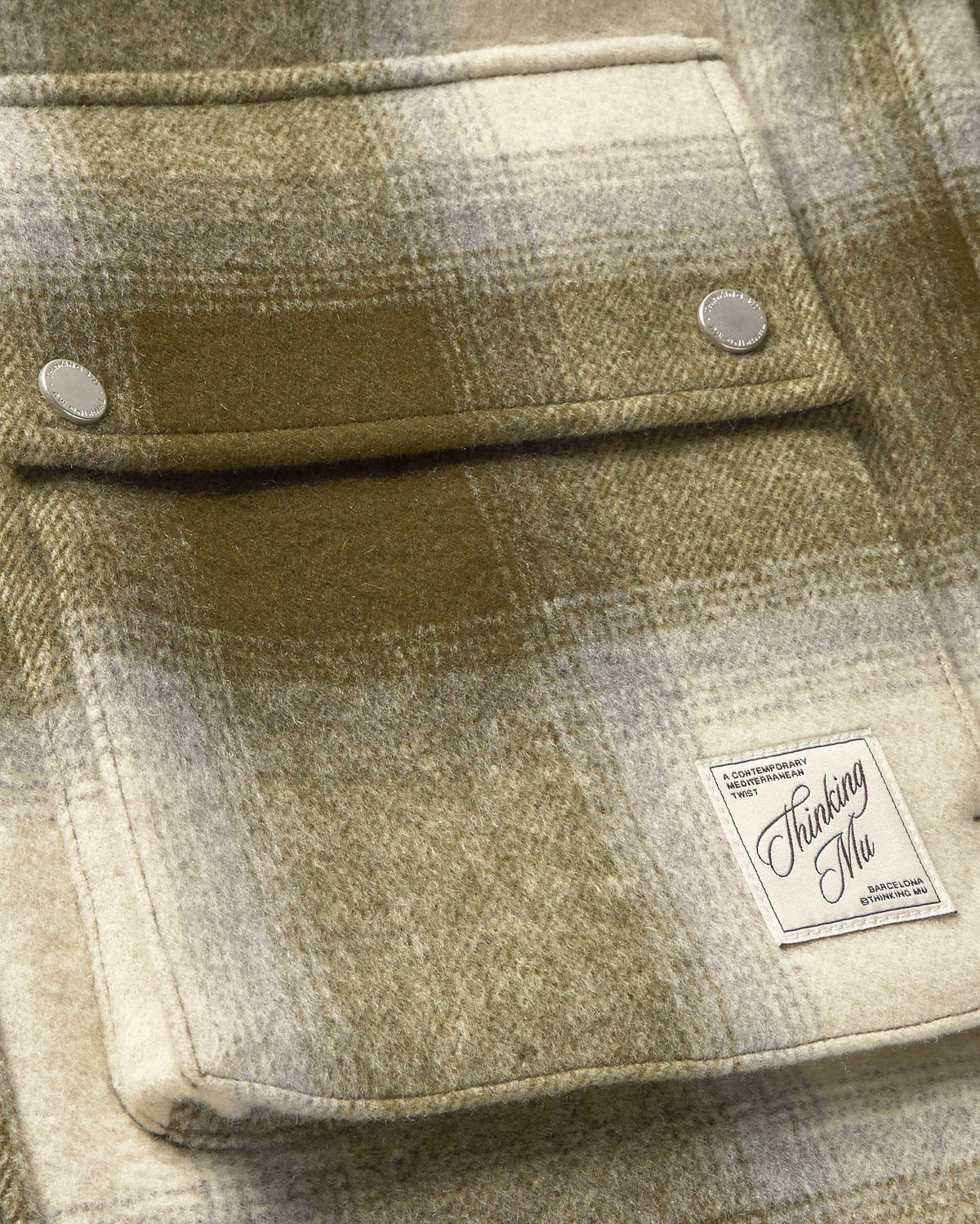 Chaqueta oversize lana cuadros Callum sostenible silueta - 2