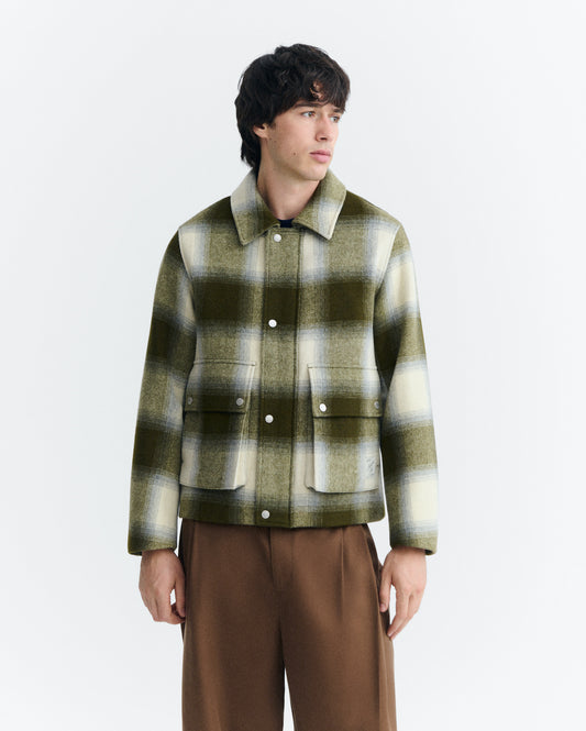 Chaqueta oversize lana cuadros Callum sostenible - 2