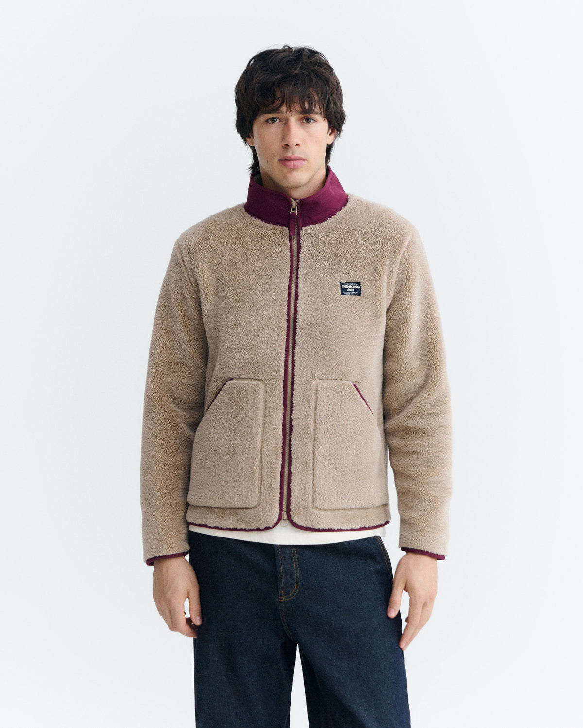 Chaqueta borreguito marrón Marcos sostenible - 2