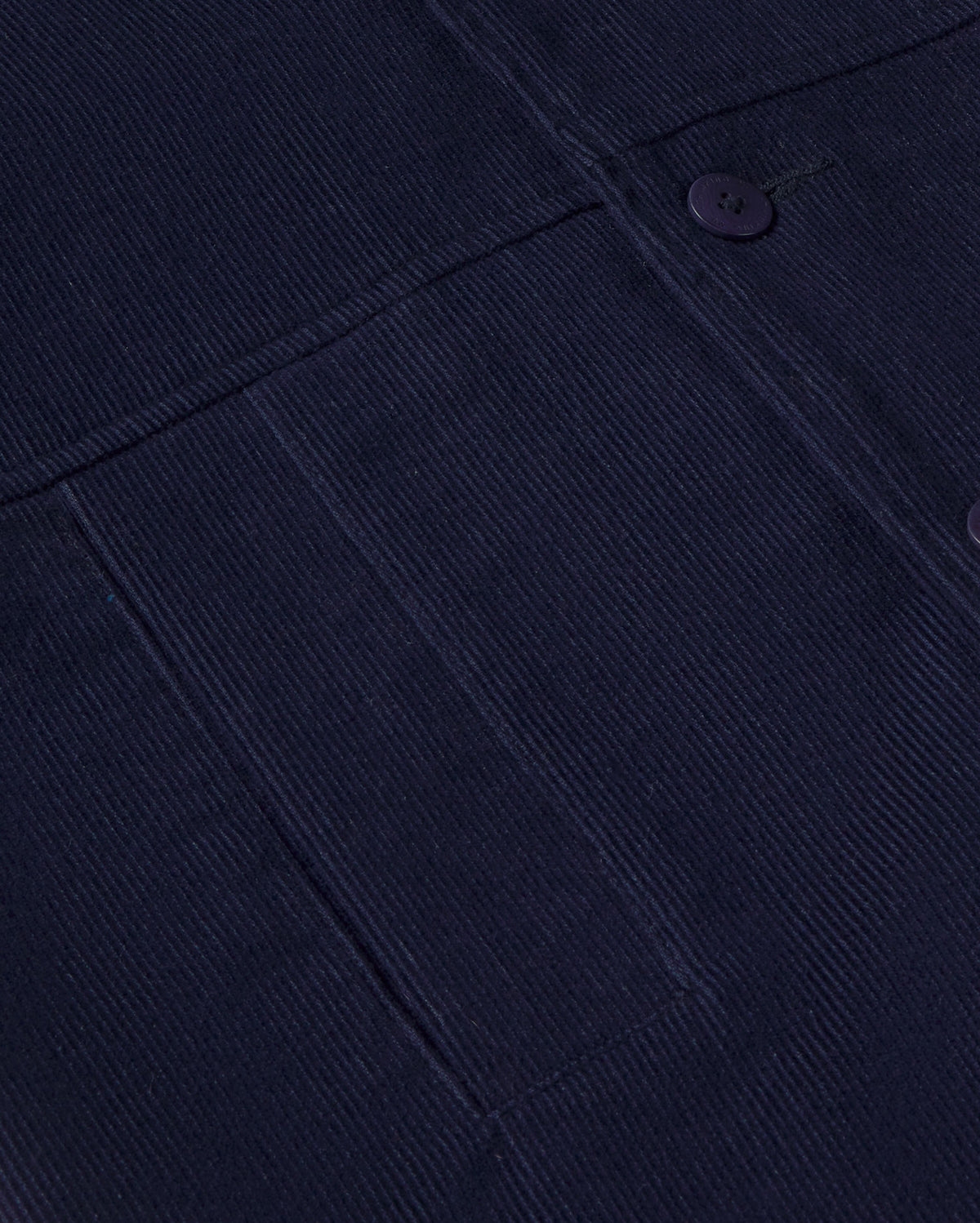 Chaqueta micro pana azul Soeb sostenible silueta - 3