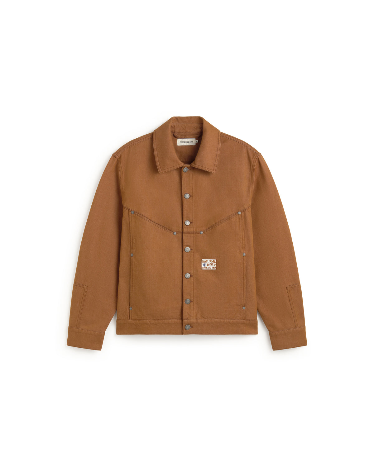 Chaqueta denim tinte natural marrón Cannon sostenible silueta - 1