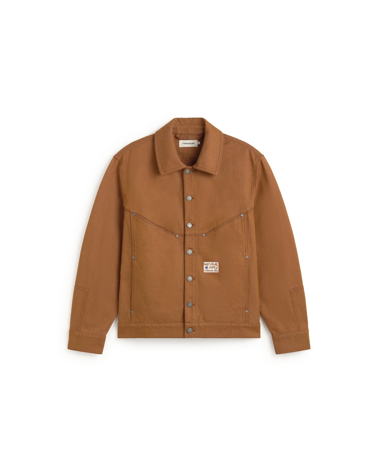 Chaqueta denim tinte natural marrón Cannon sostenible silueta - 1