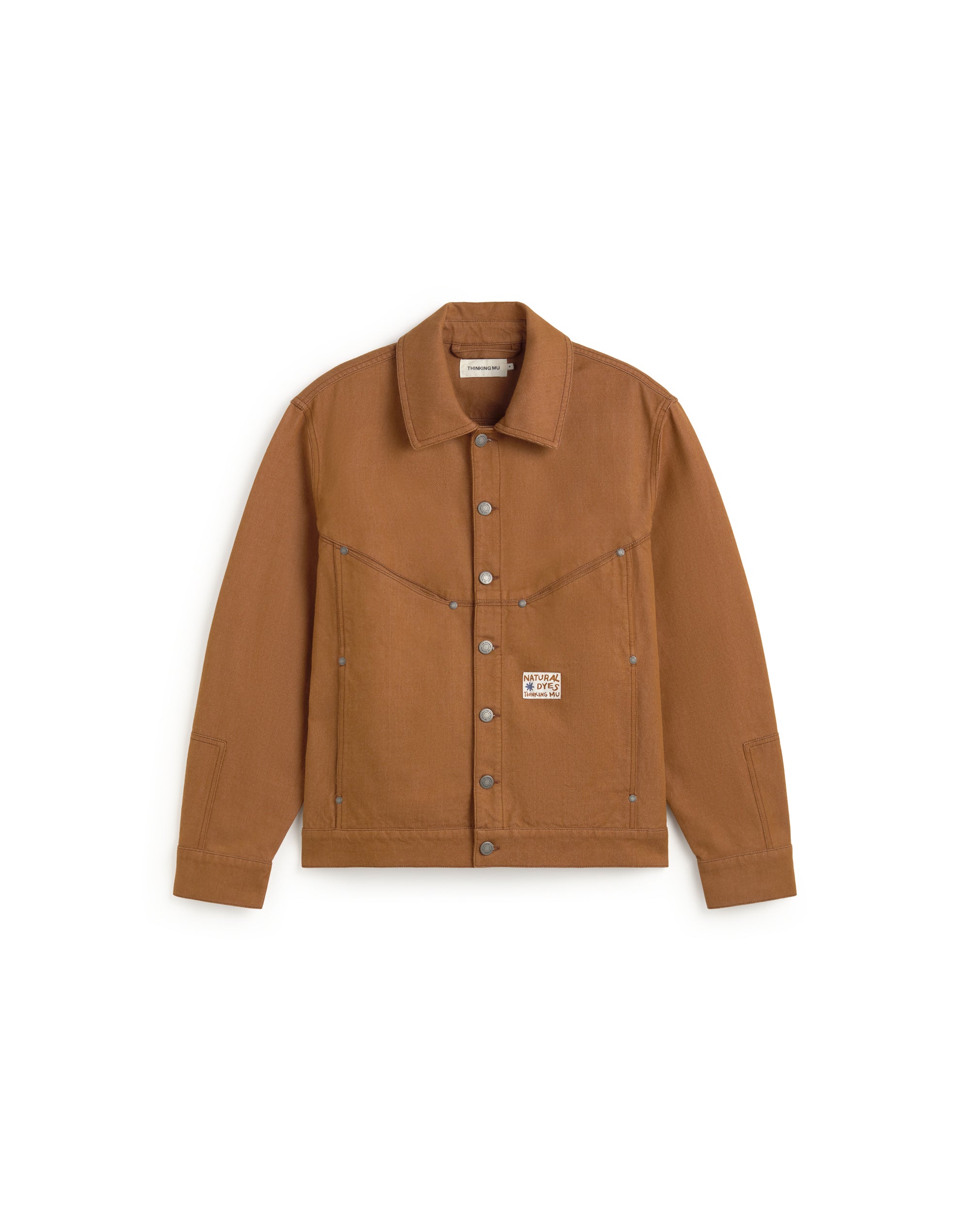 Chaqueta denim tinte natural marrón Cannon sostenible silueta - 1