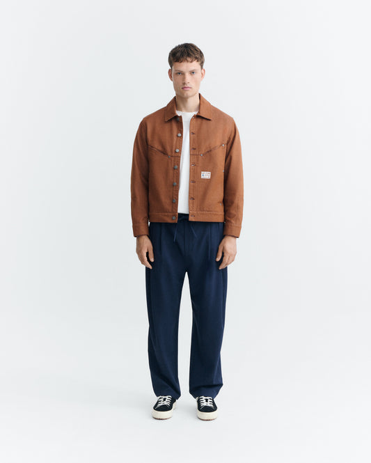 Chaqueta denim tinte natural marrón Cannon sostenible - 1