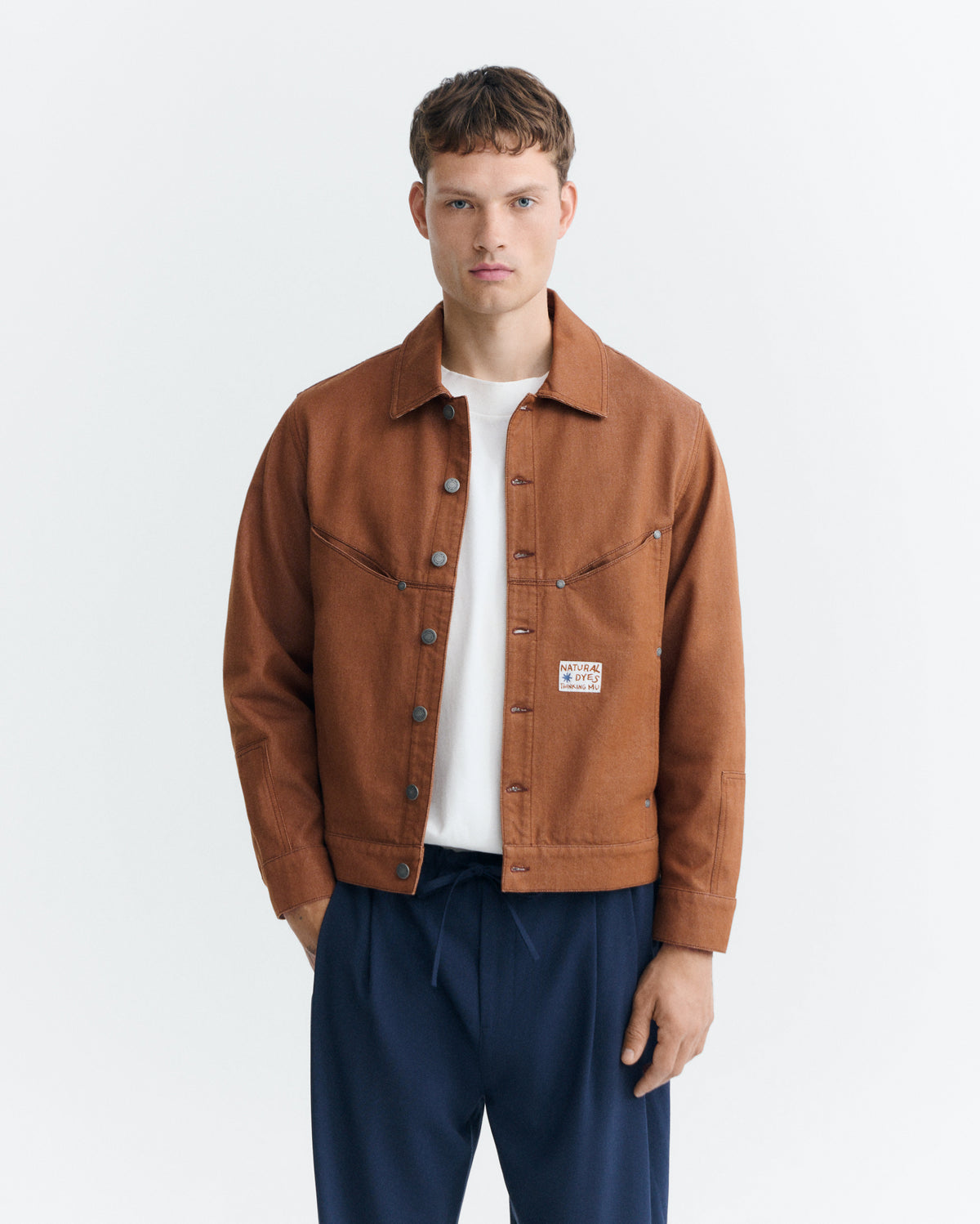 Chaqueta denim tinte natural marrón Cannon sostenible - 2