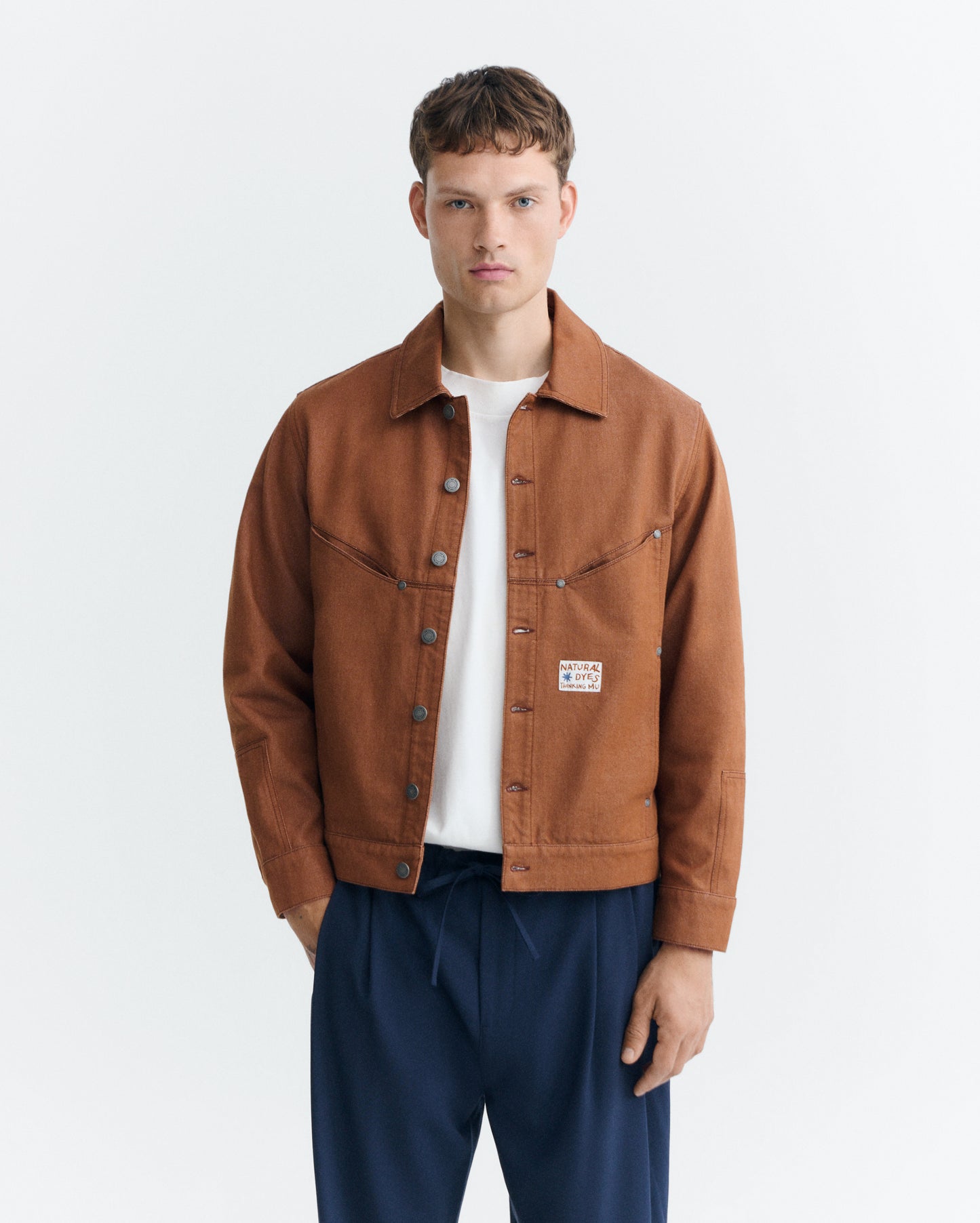 Chaqueta denim tinte natural marrón Cannon sostenible - 2