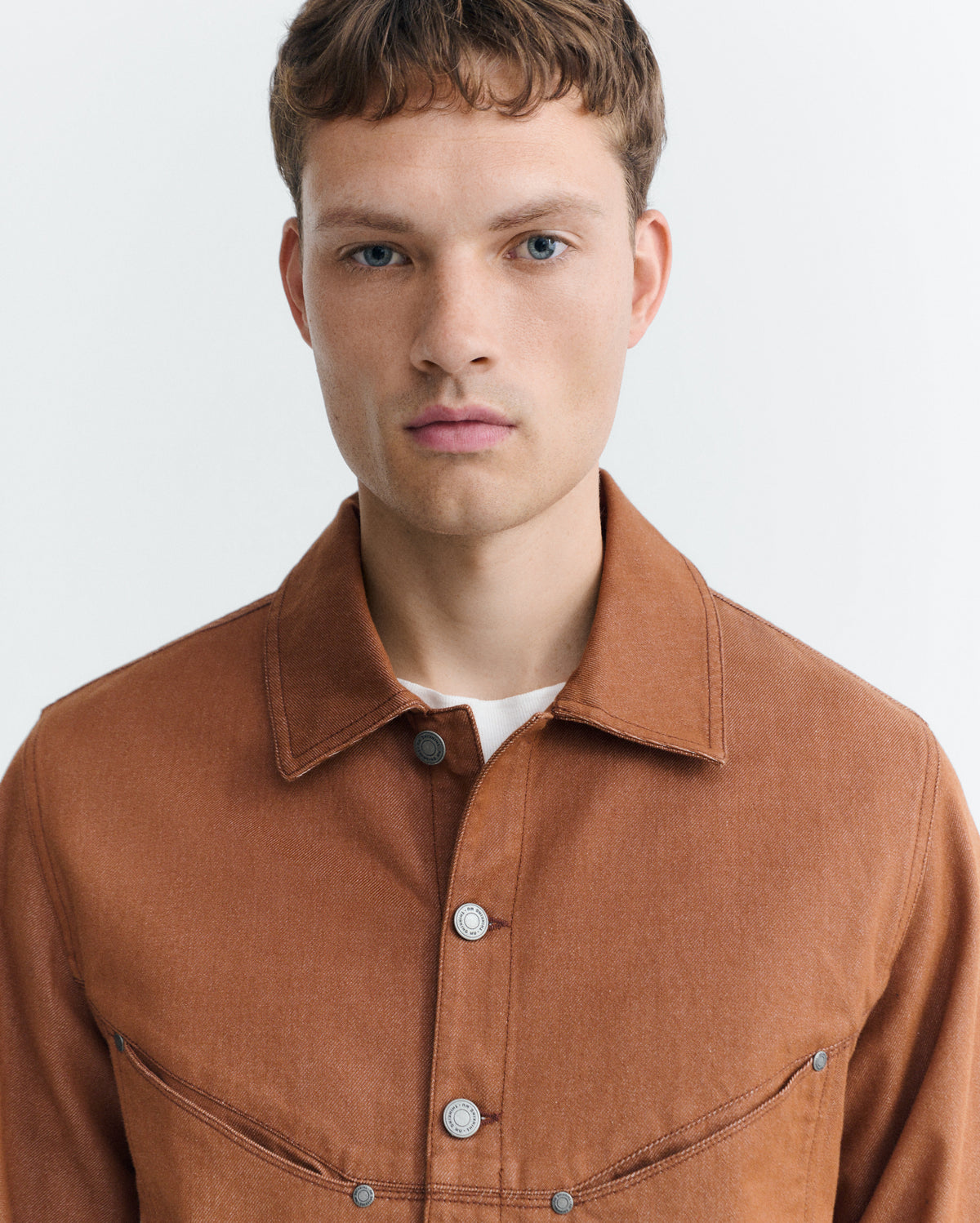 Chaqueta denim tinte natural marrón Cannon sostenible - 3