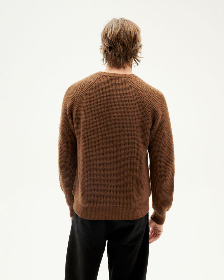 Jersey marrón lana Anteros sostenible-4
