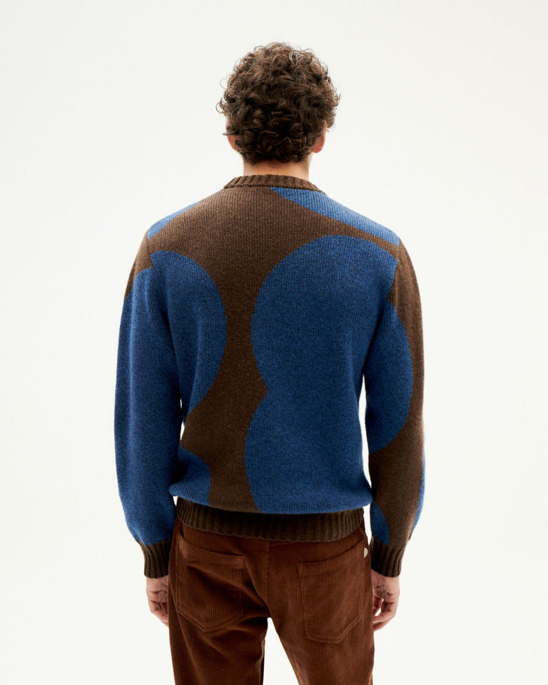 Jersey marrón lana Dots Khem sostenible-4