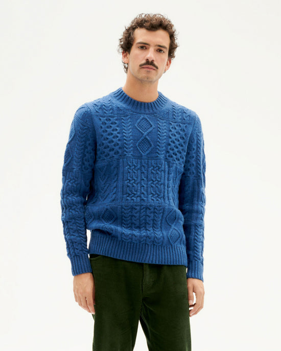 Jersey azul lana Rasta sostenible-1