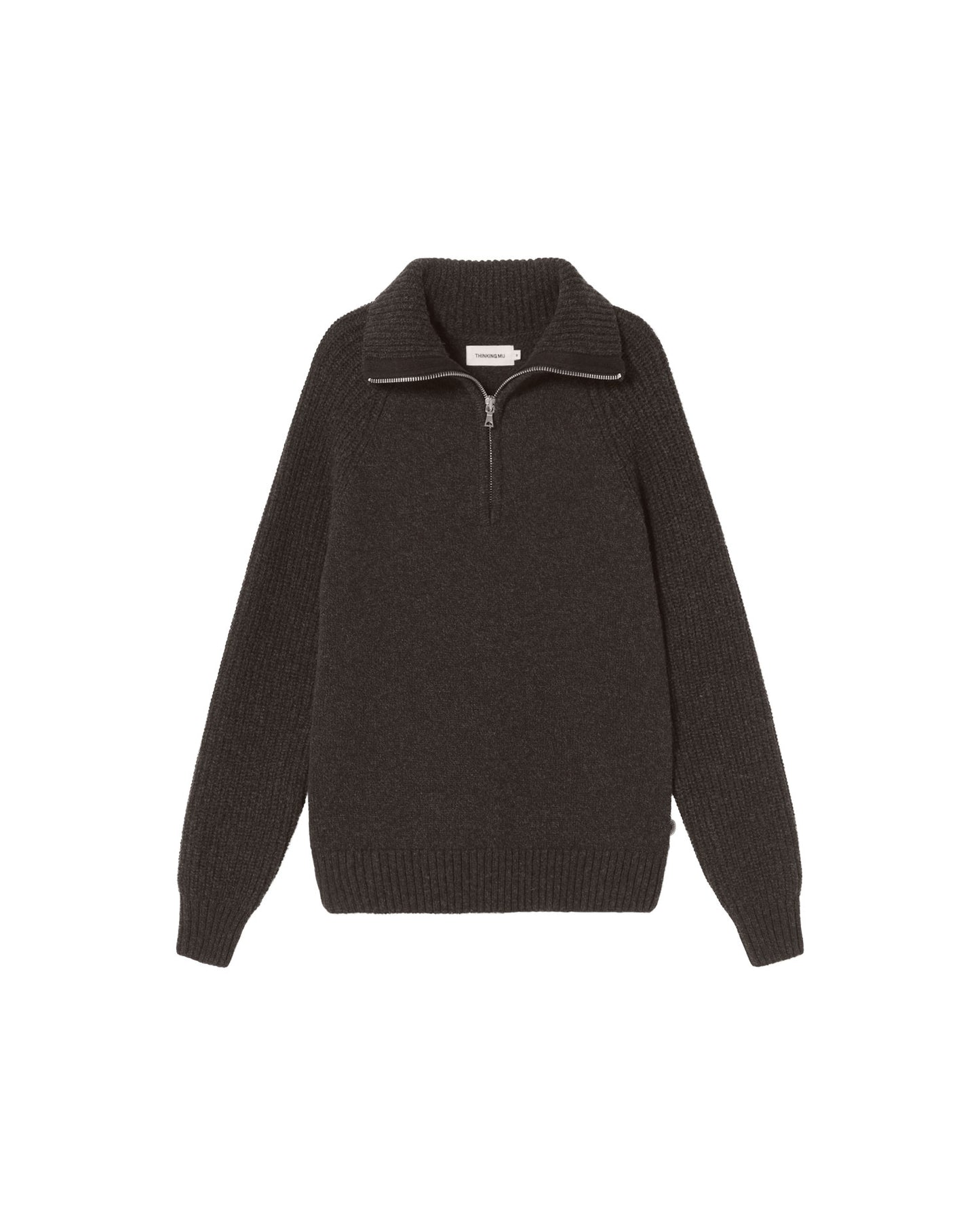 Jersey gris lana Otto sostenible - silueta 3