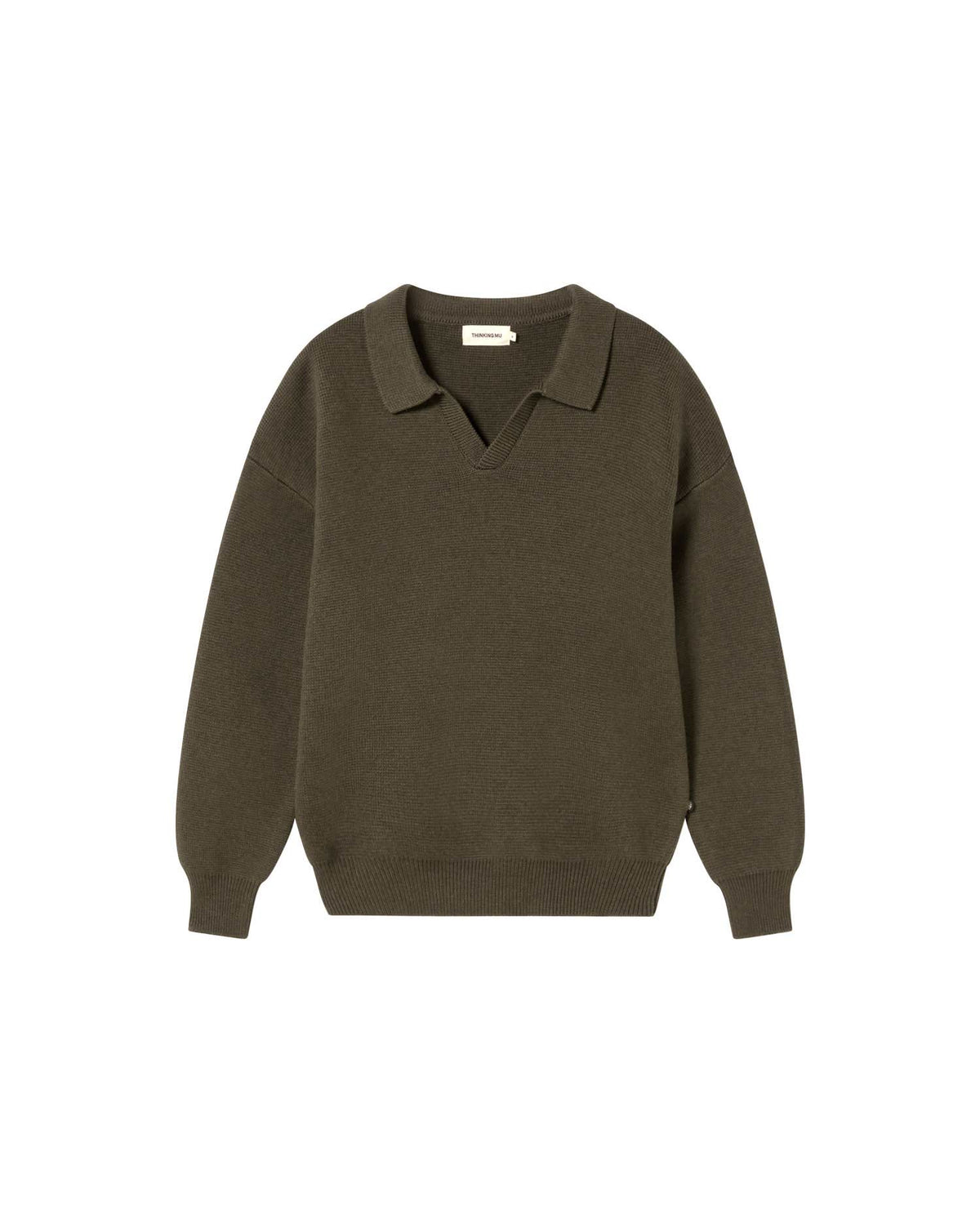 Jersey verde lana Aritz sostenible - silueta 2