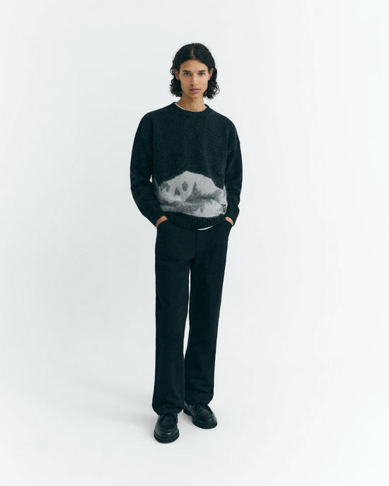 Jersey punto texturizado lana gris Bolita sostenible - 2