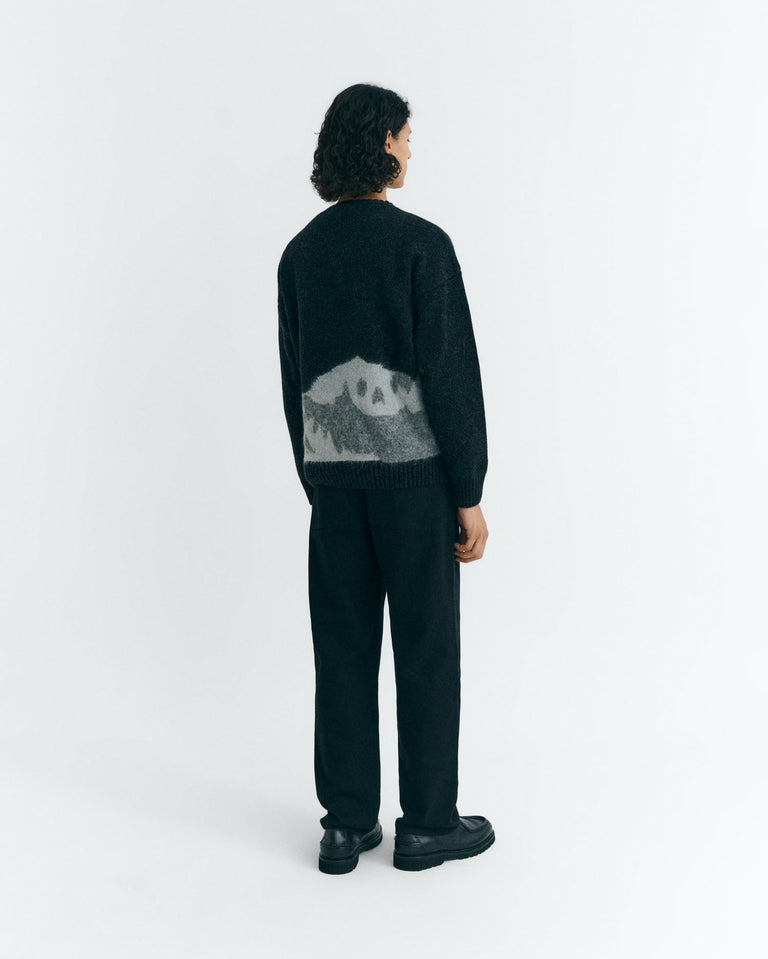 Jersey punto texturizado lana gris Bolita sostenible - 4