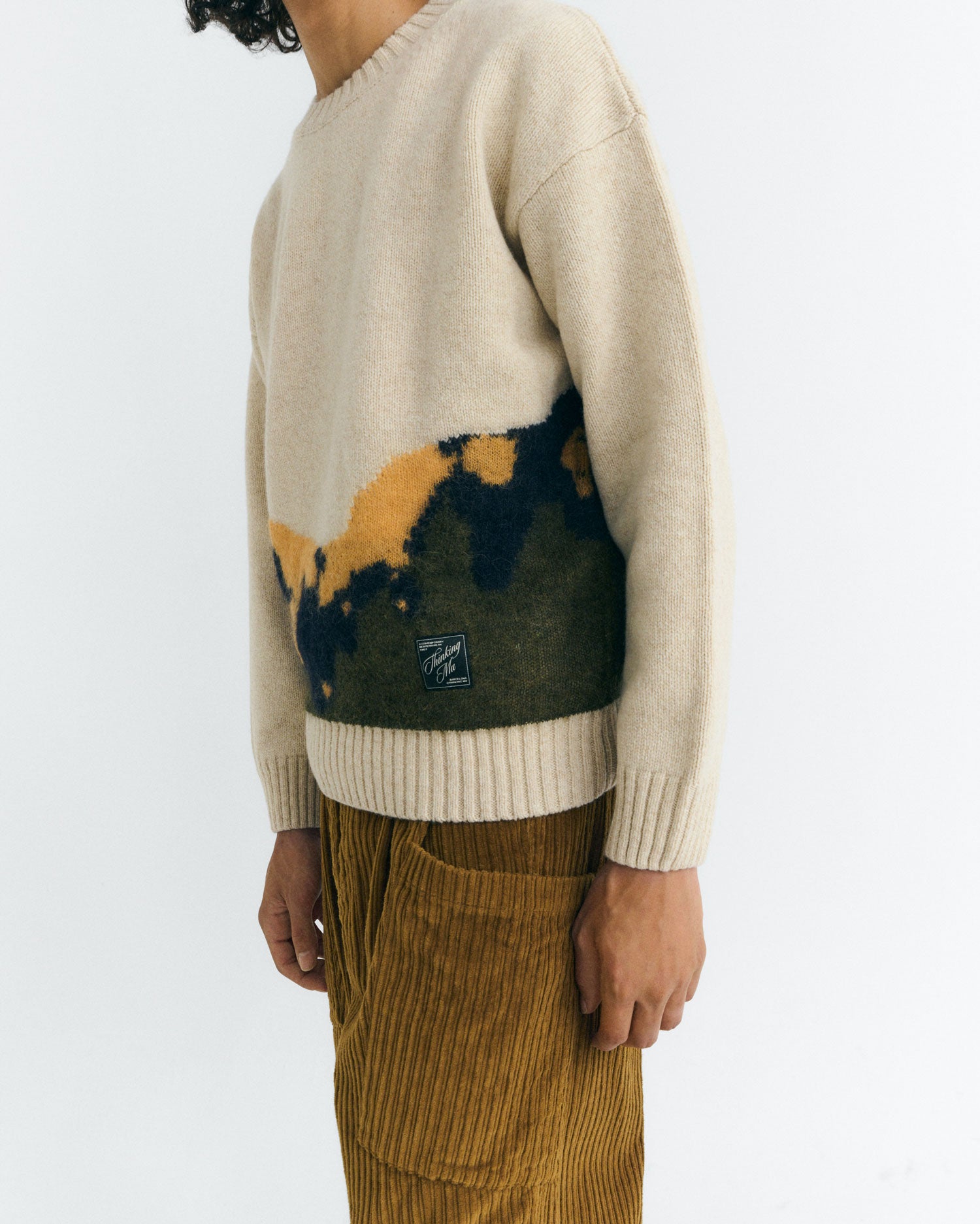 Jersey punto texturizado lana blanco Bolita sostenible - 3