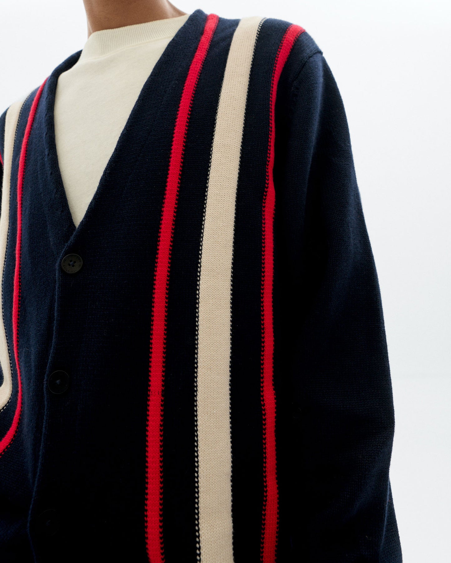 Cardigan punto navy Creed sostenible - 3