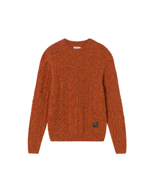Jersey lana naranja Rasta sostenible silueta - 1