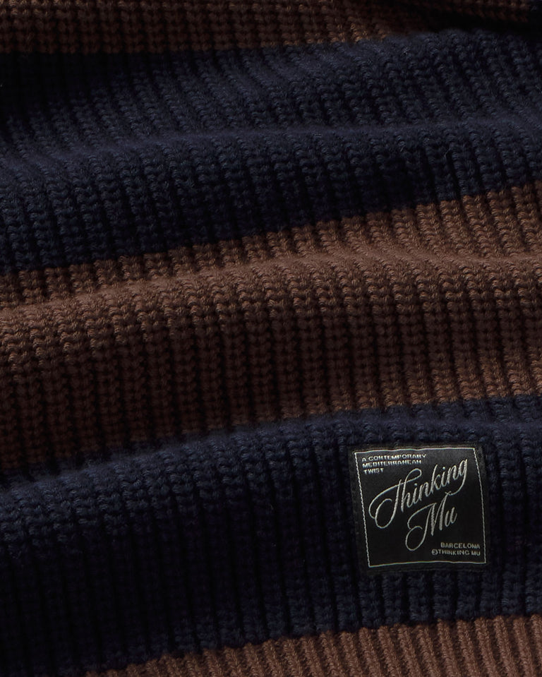 Hoodie lana rayas Tobby sostenible silueta - 2