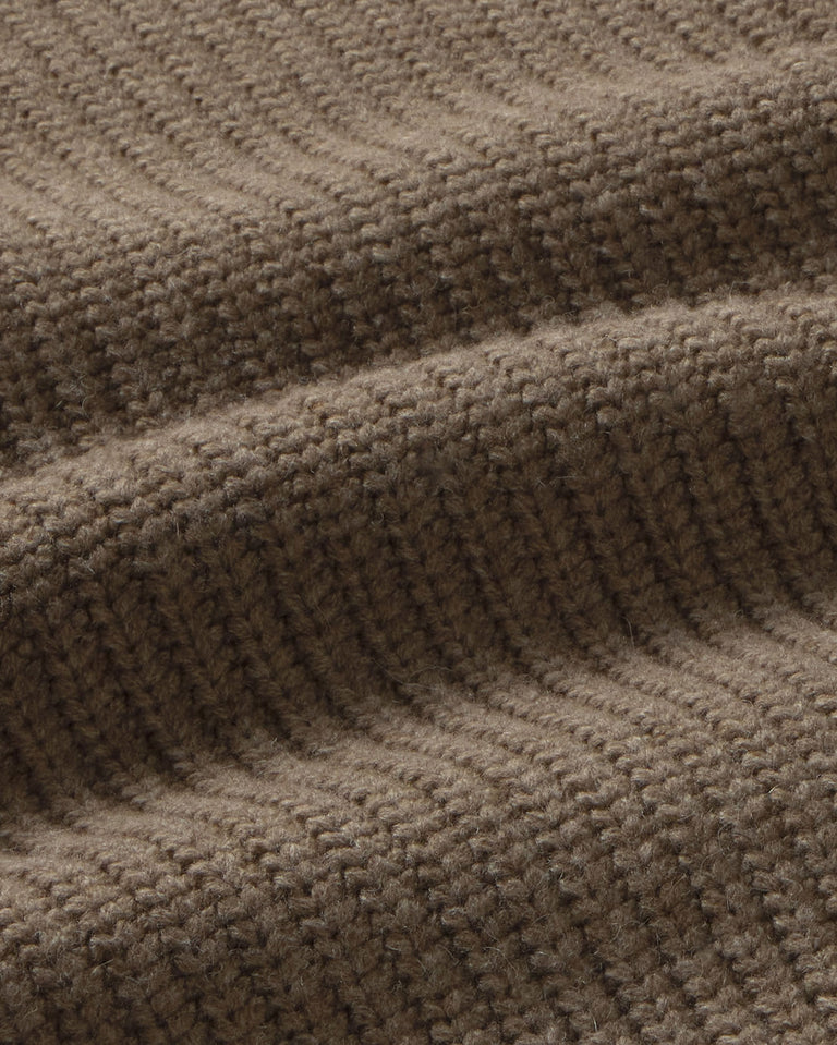 Jersey lana marrón Santos sostenible silueta - 2