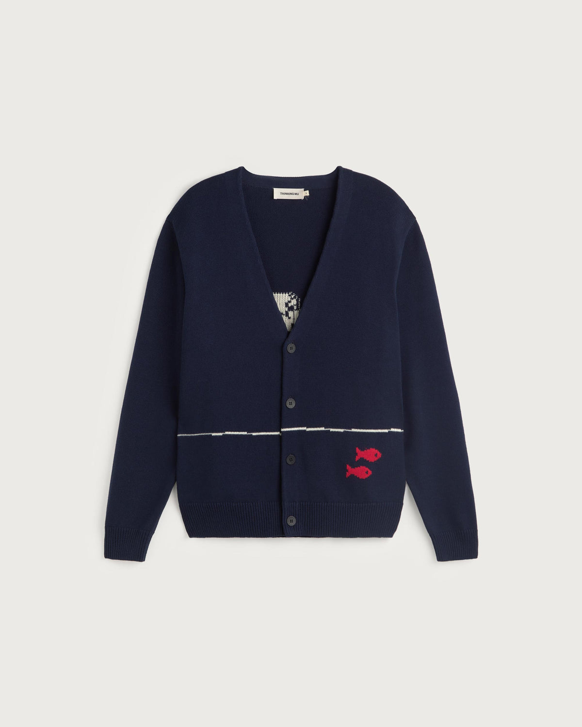 Cardigan punto algodón orgánico pescadors Creed sostenible silueta - 1