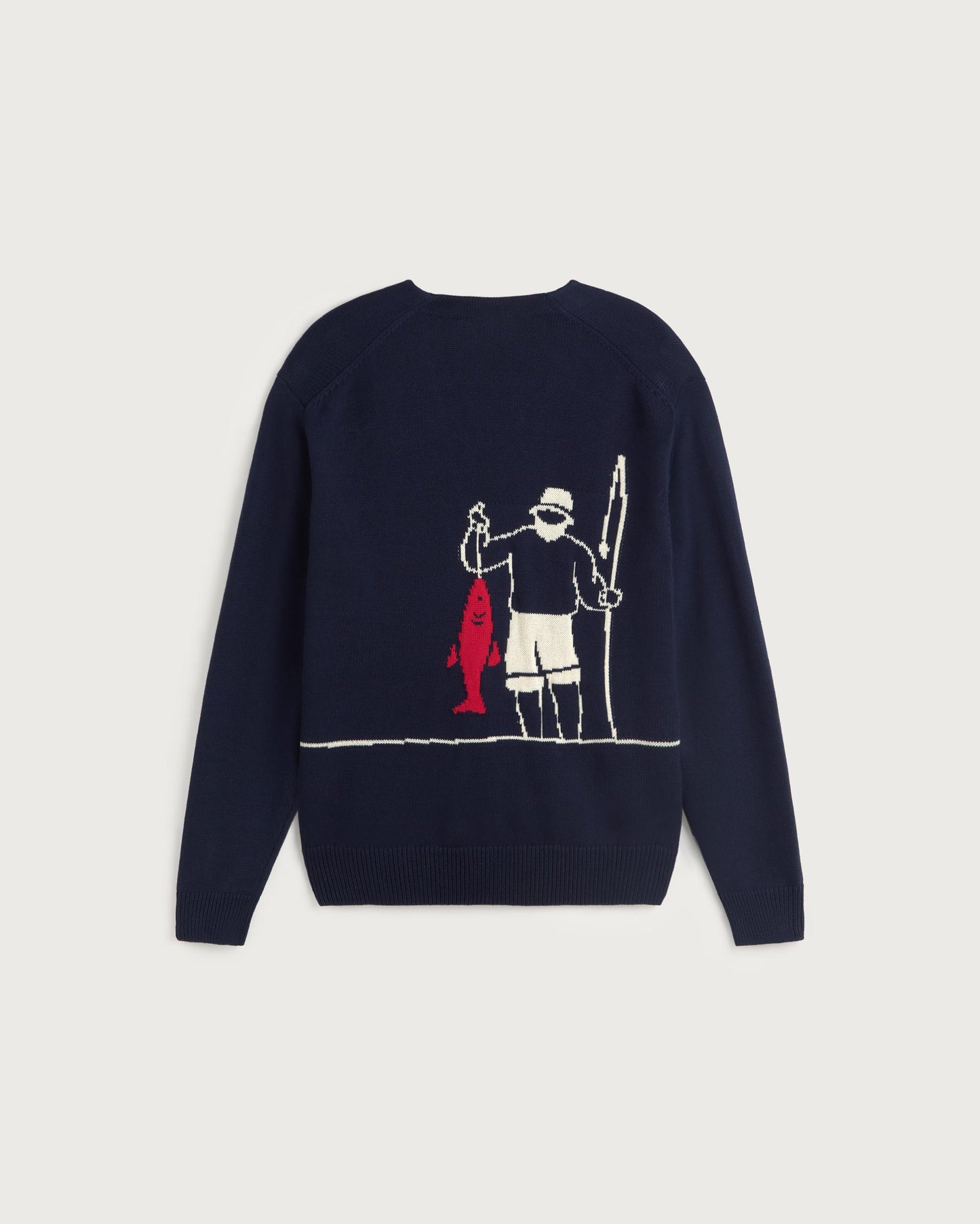 Cardigan punto algodón orgánico pescadors Creed sostenible silueta - 3