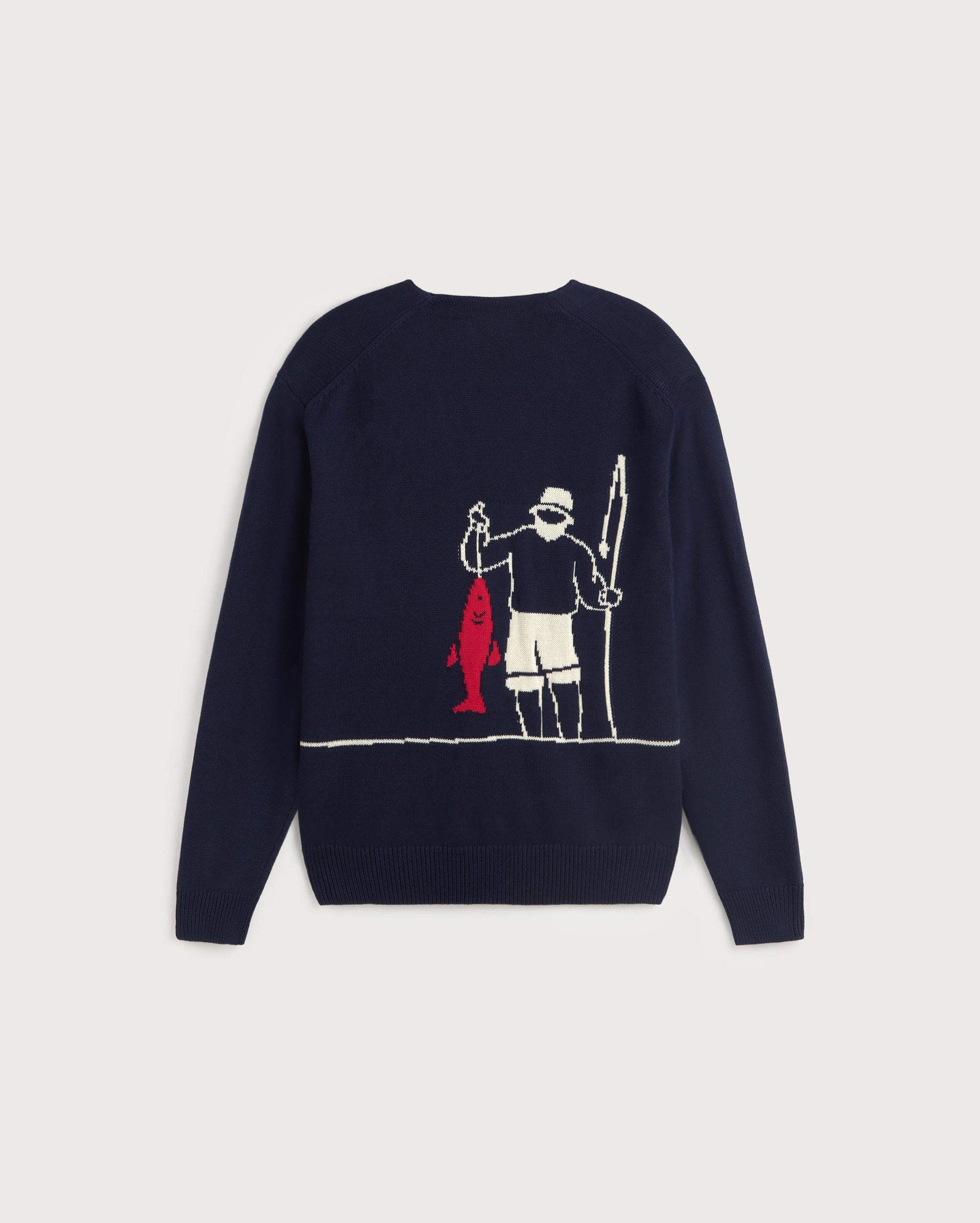 Cardigan punto algodón orgánico pescadors Creed sostenible silueta - 3