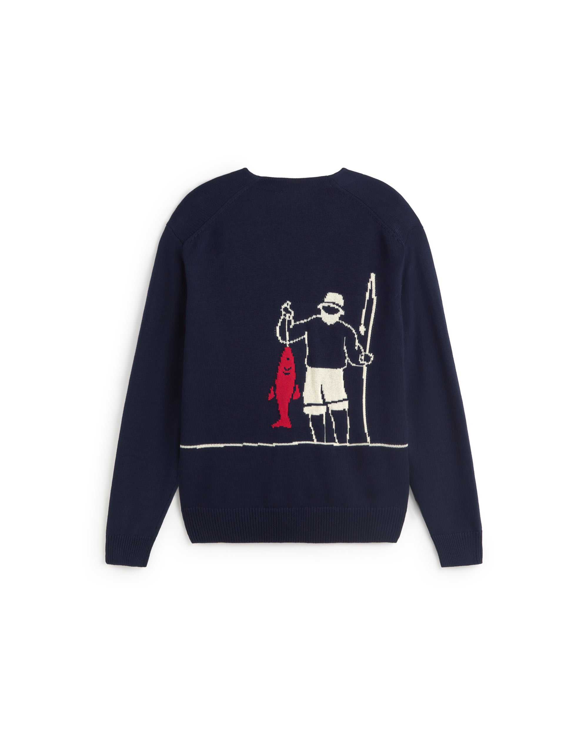 Cardigan punto algodón orgánico pescadors Creed sostenible silueta - 3