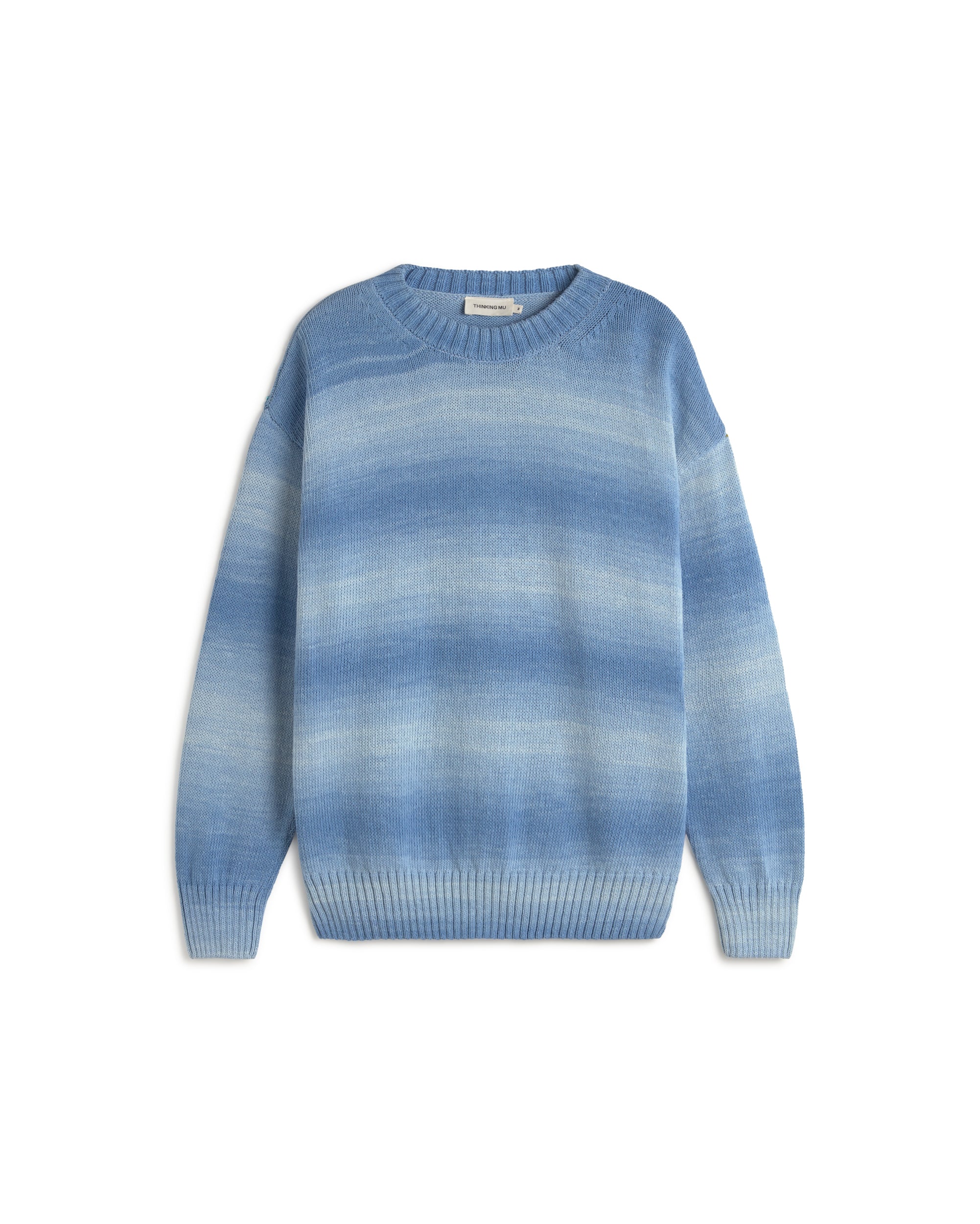 Men's Oversize Sweater Blue Striped Cosmo | Thinking Mu