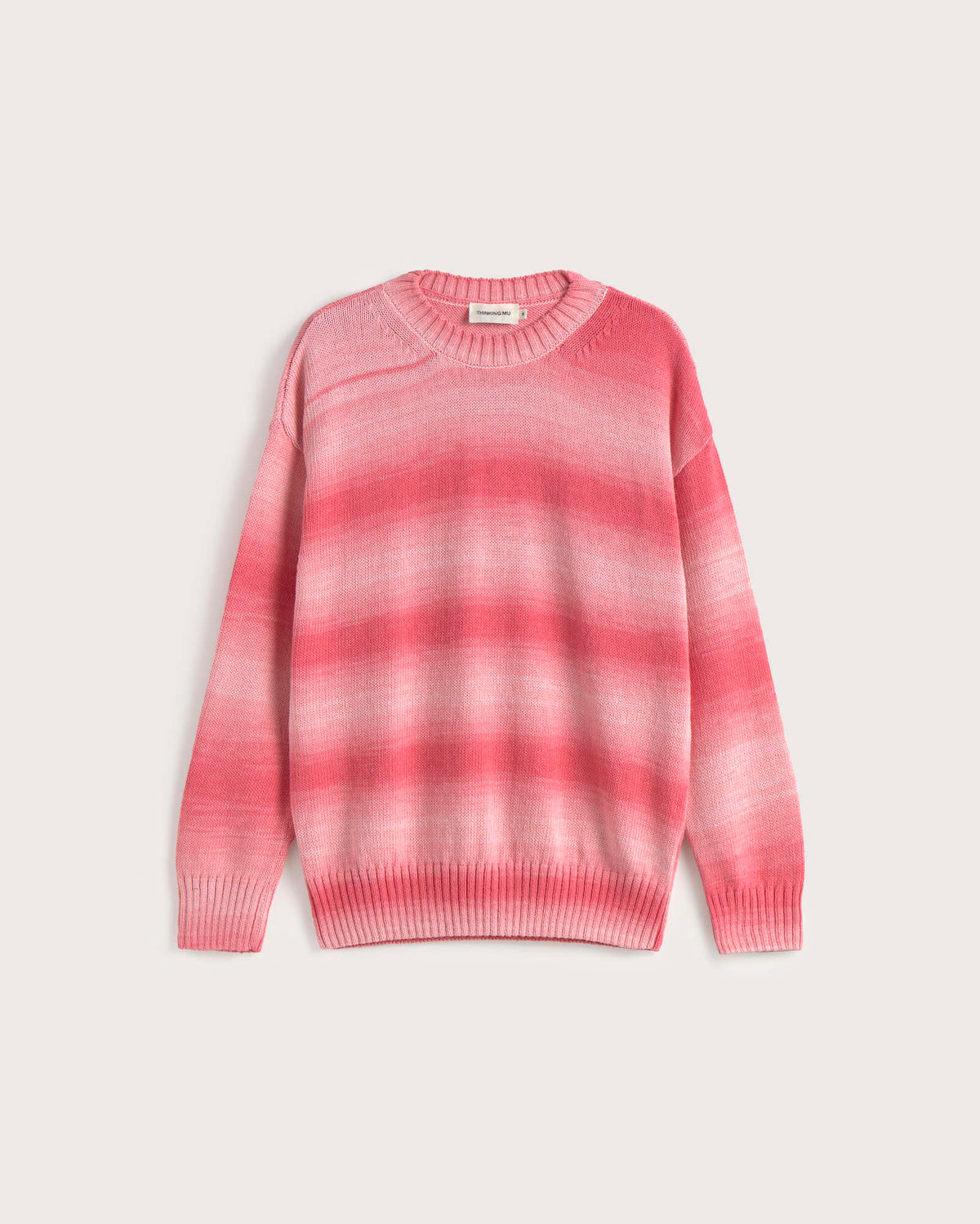 Jersey oversize rosa rayas Cosmo sostenible silueta - 1