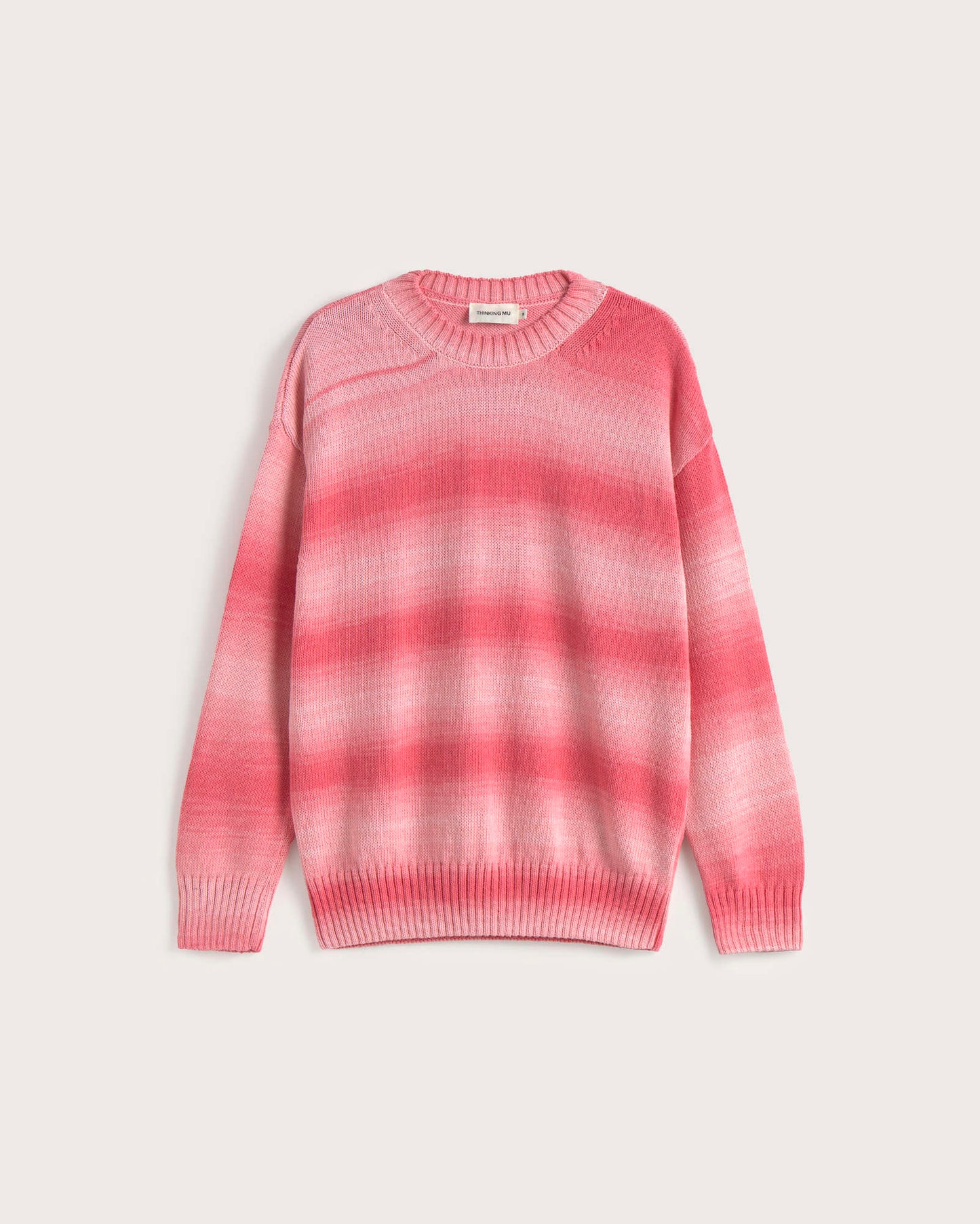 Jersey oversize rosa rayas Cosmo sostenible silueta - 1