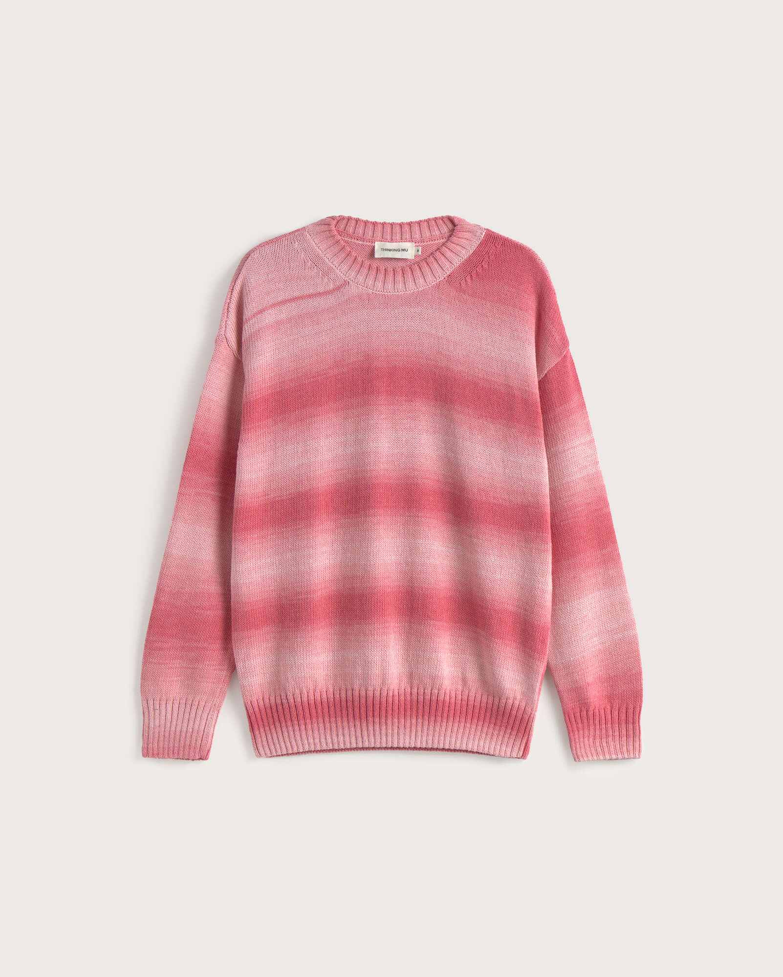 Jersey oversize rosa rayas Cosmo sostenible silueta - 1