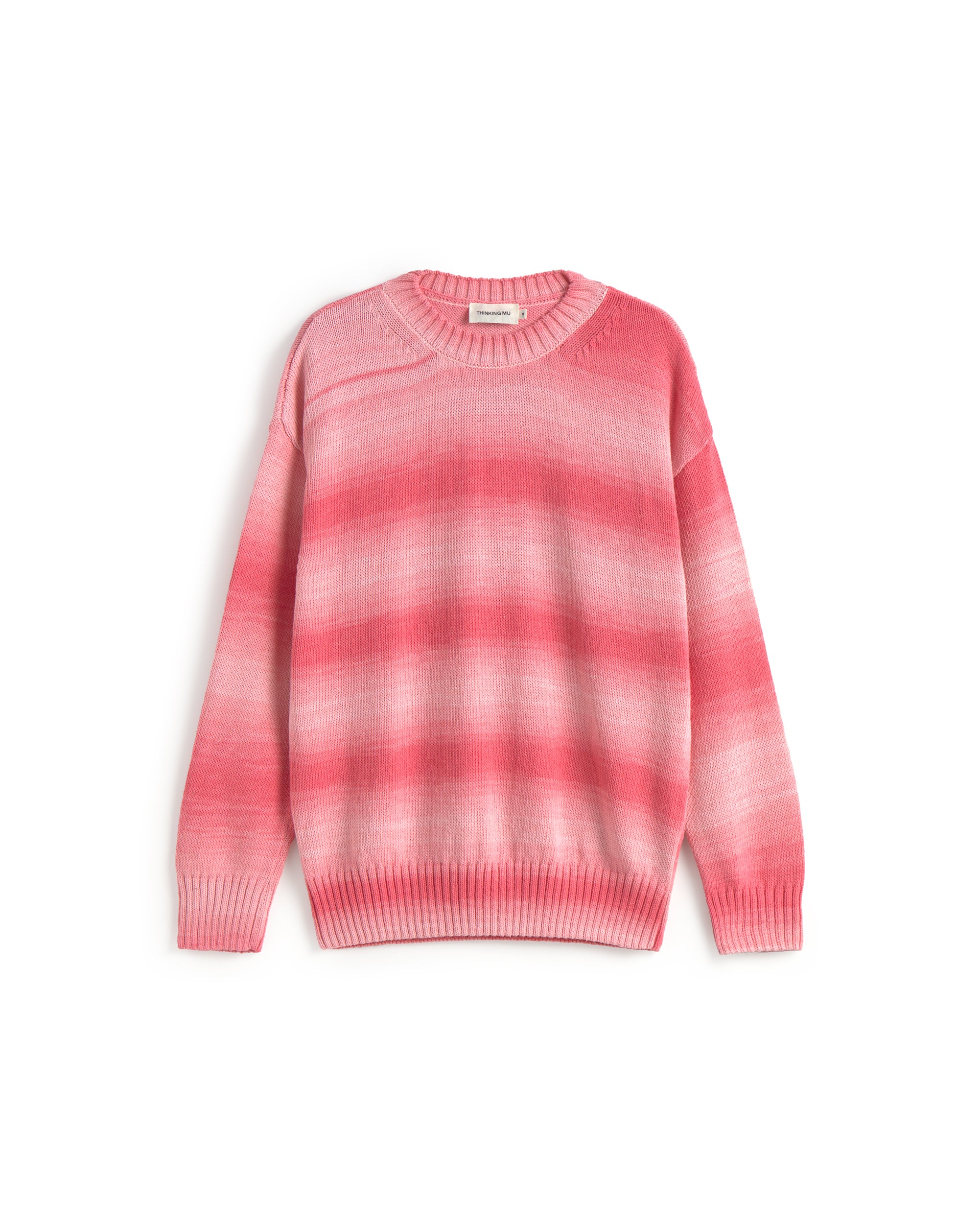 Men's Oversize Sweater Pink Stripes Cosmo | Thinking Mu