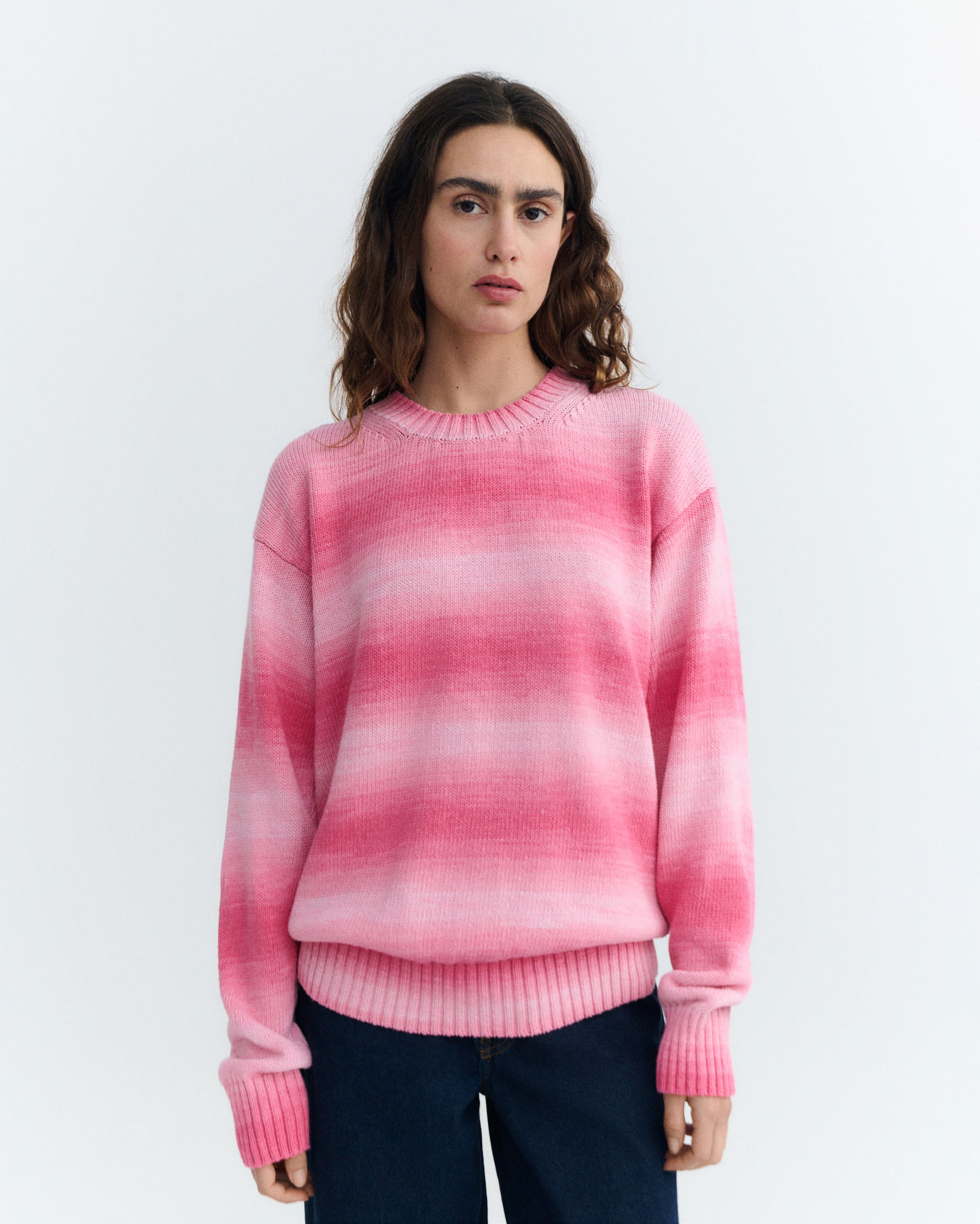 Jersey oversize rosa rayas Cosmo sostenible - 1 unisex mujer