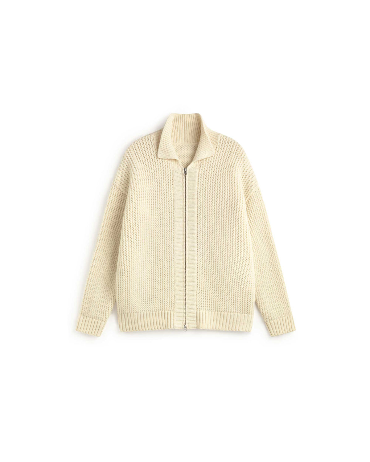 Cardigan lana Oskar sostenible silueta - 1