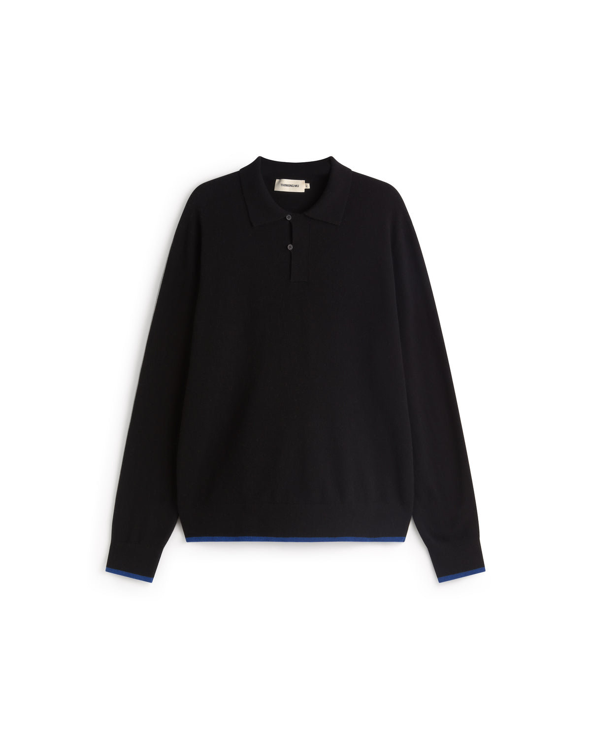 Jersey lana merino negro Jesse sostenible silueta - 1