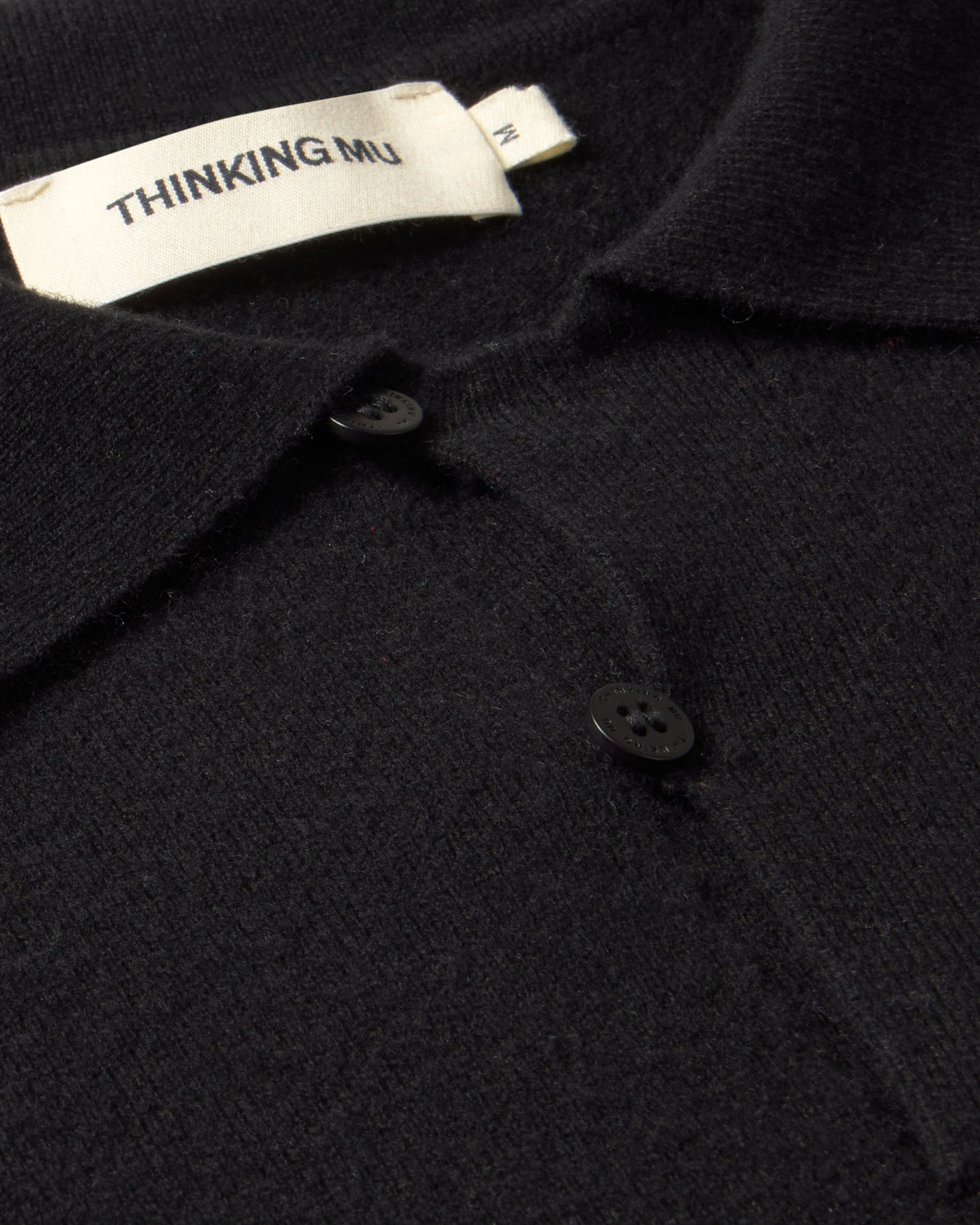 Jersey lana merino negro Jesse sostenible silueta - 2