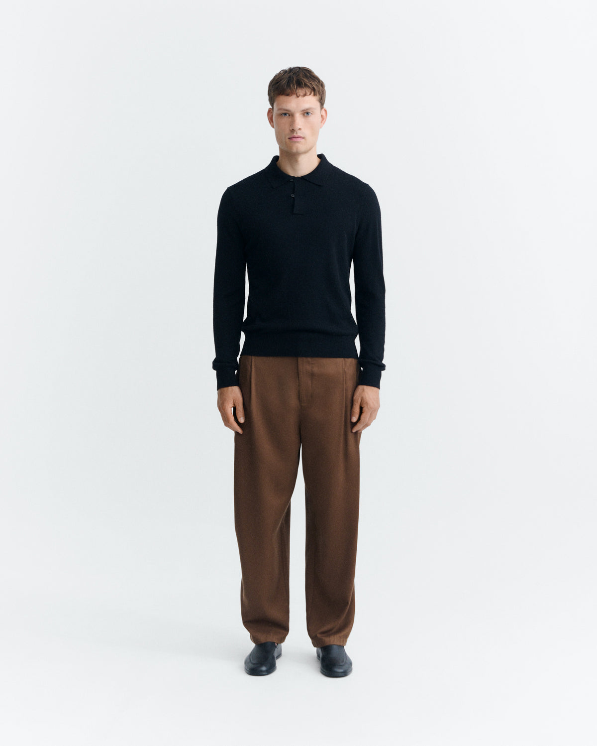 Jersey lana merino negro Jesse sostenible - 1