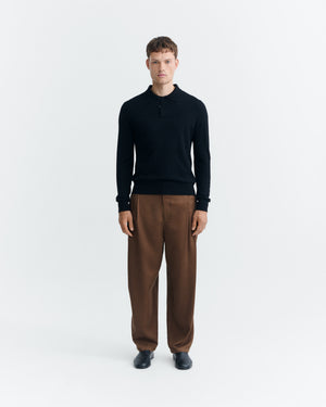 Jersey lana merino negro Jesse sostenible - 1