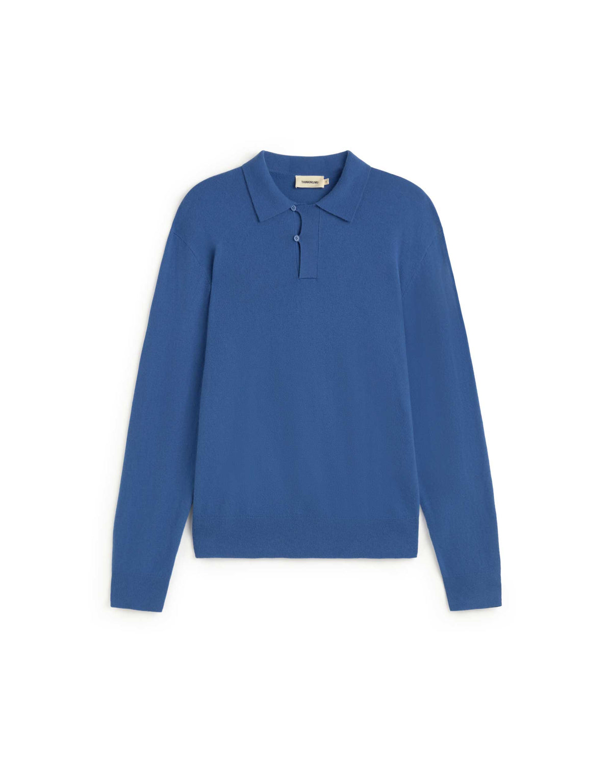 Jersey lana merino azul Jesse sostenible silueta - 1