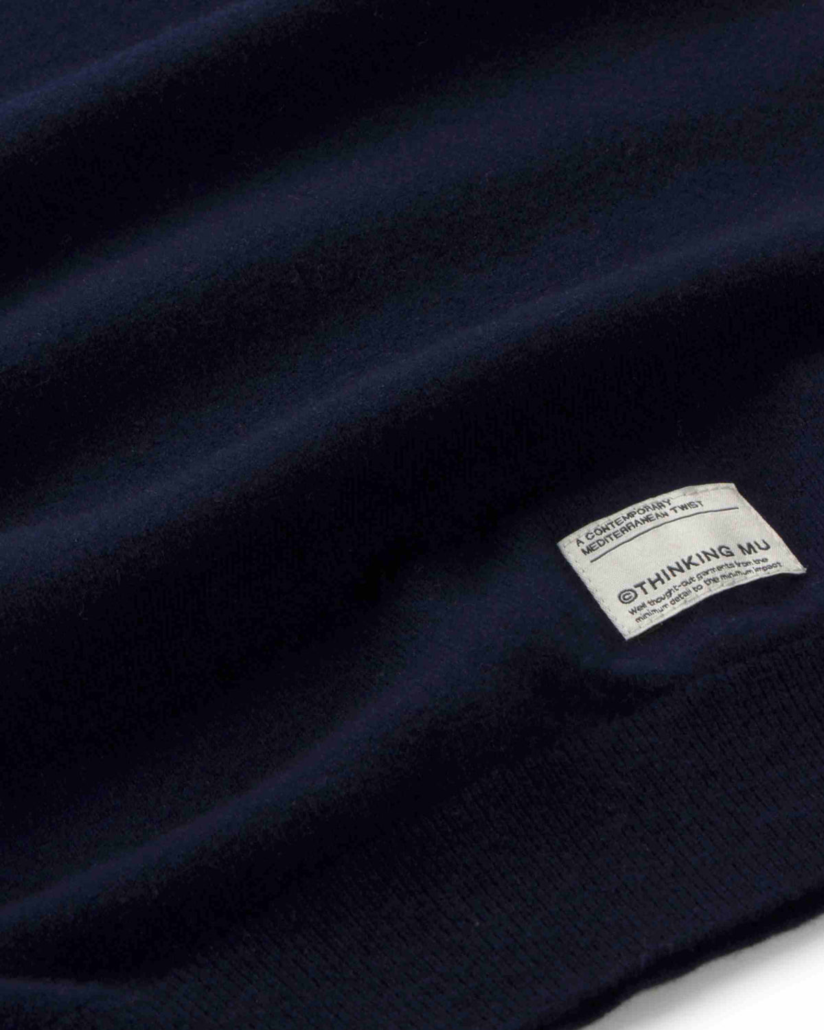 Jersey lana navy Lucien sostenible silueta - 2